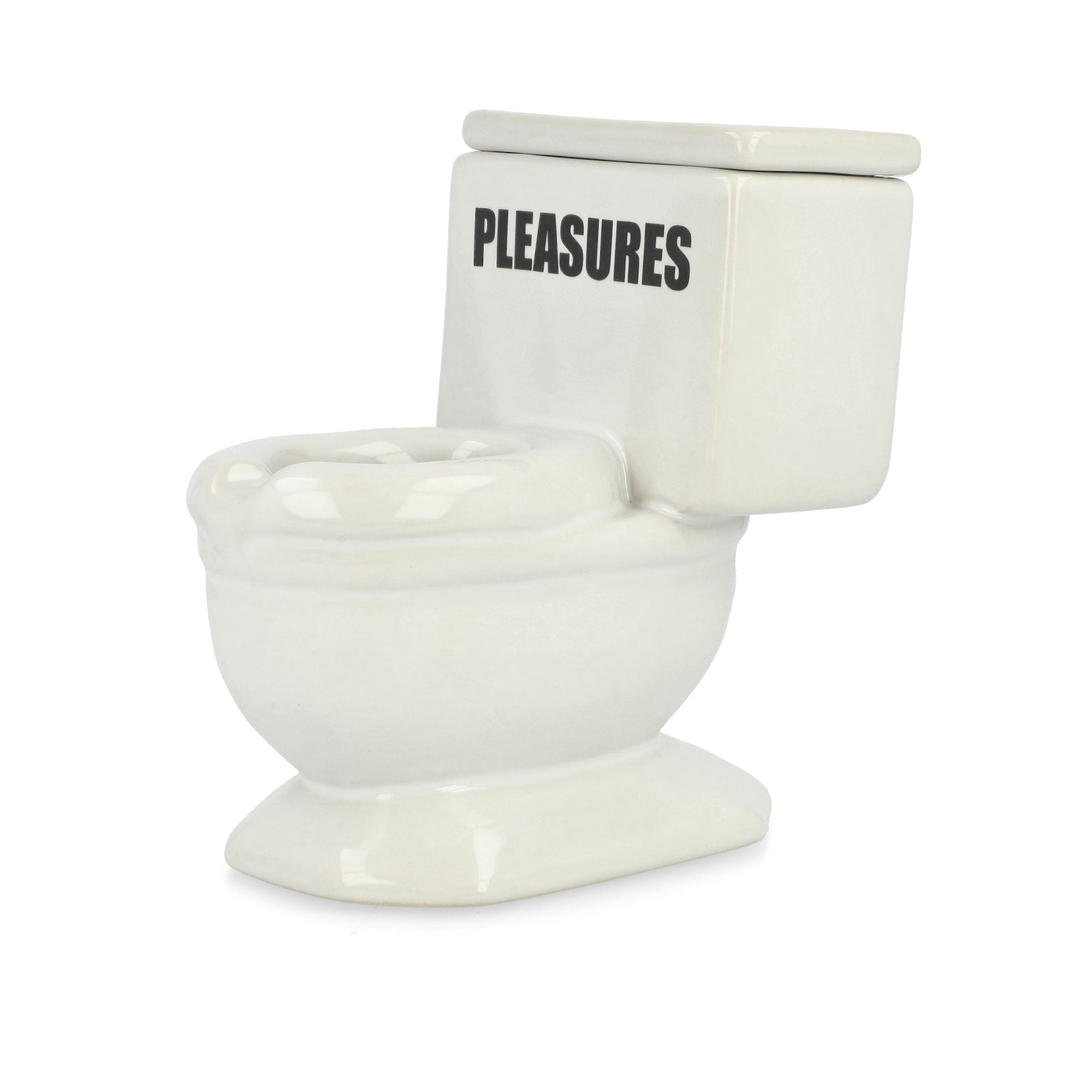 Pleasures Toilet Ashtray White Trays P24F055-White | Overkill