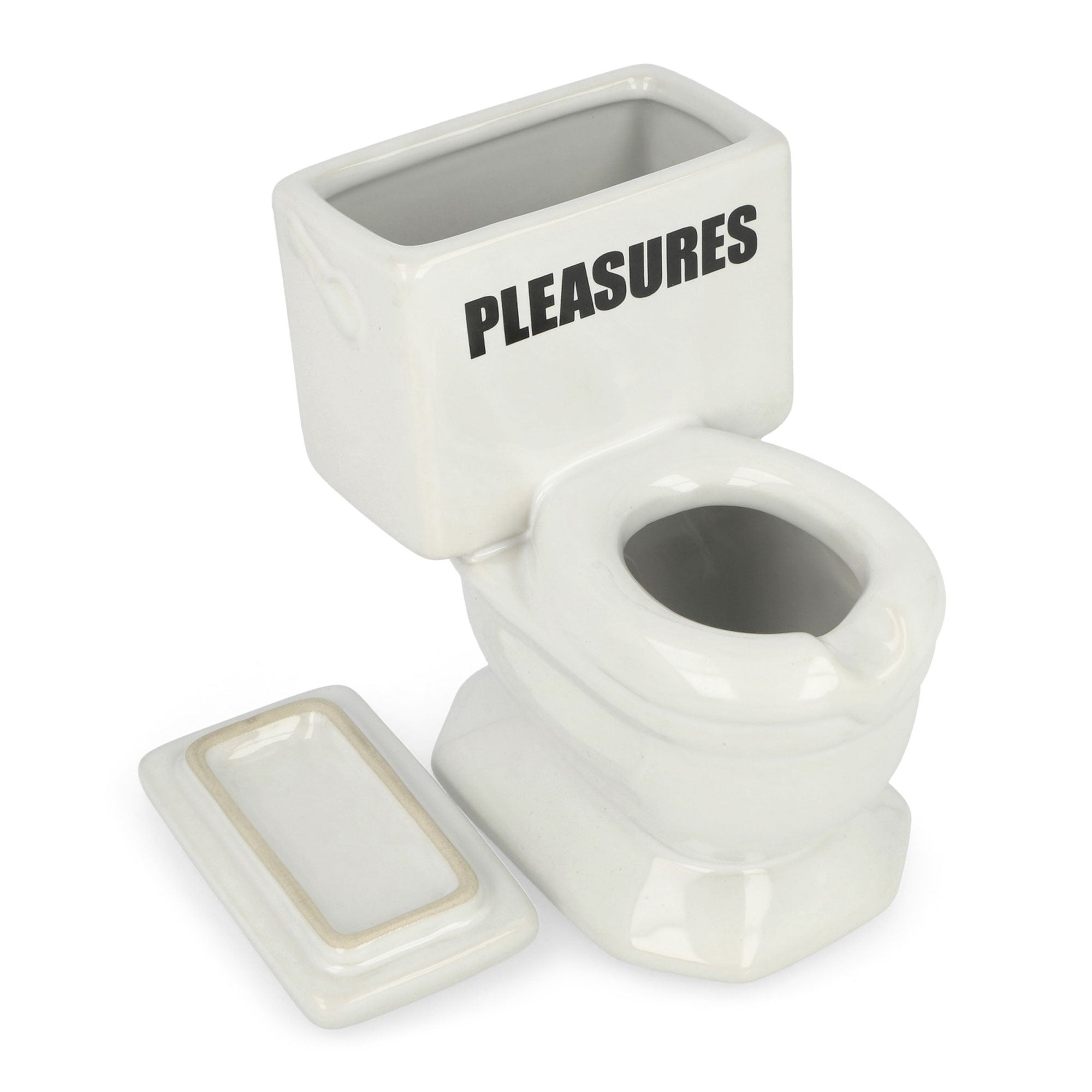 Pleasures Toilet Ashtray White Trays Close-up | Overkill