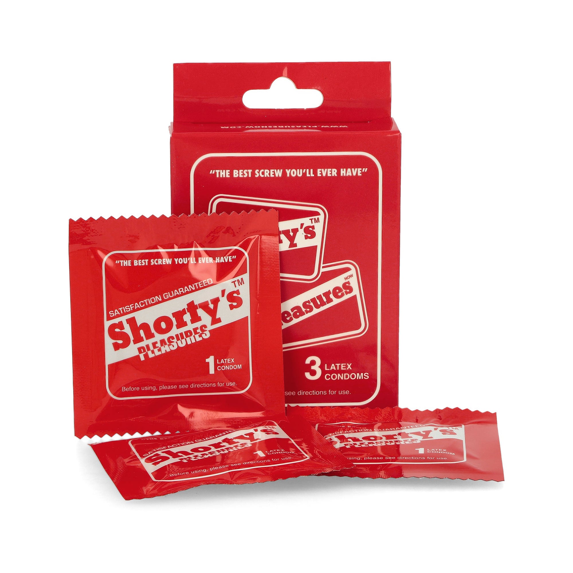 Pleasures 3 Condom Pack Red Various P24F082-Red | Overkill
