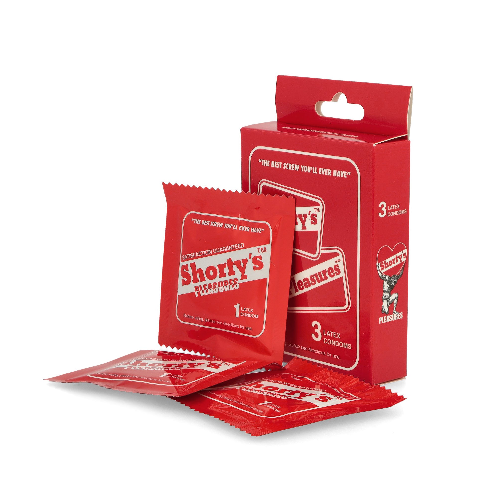 Pleasures 3 Condom Pack Red Various Material | Overkill