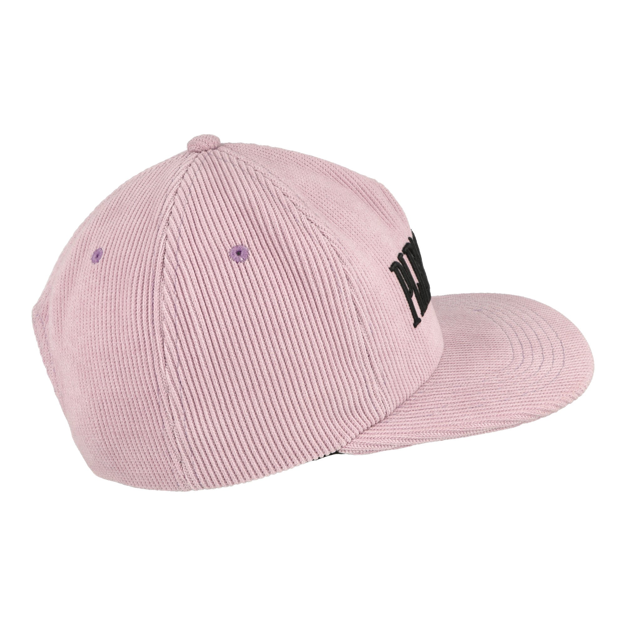 Pleasures Onyx Corduroy Snapback Cap Lavender Caps Close-up | Overkill