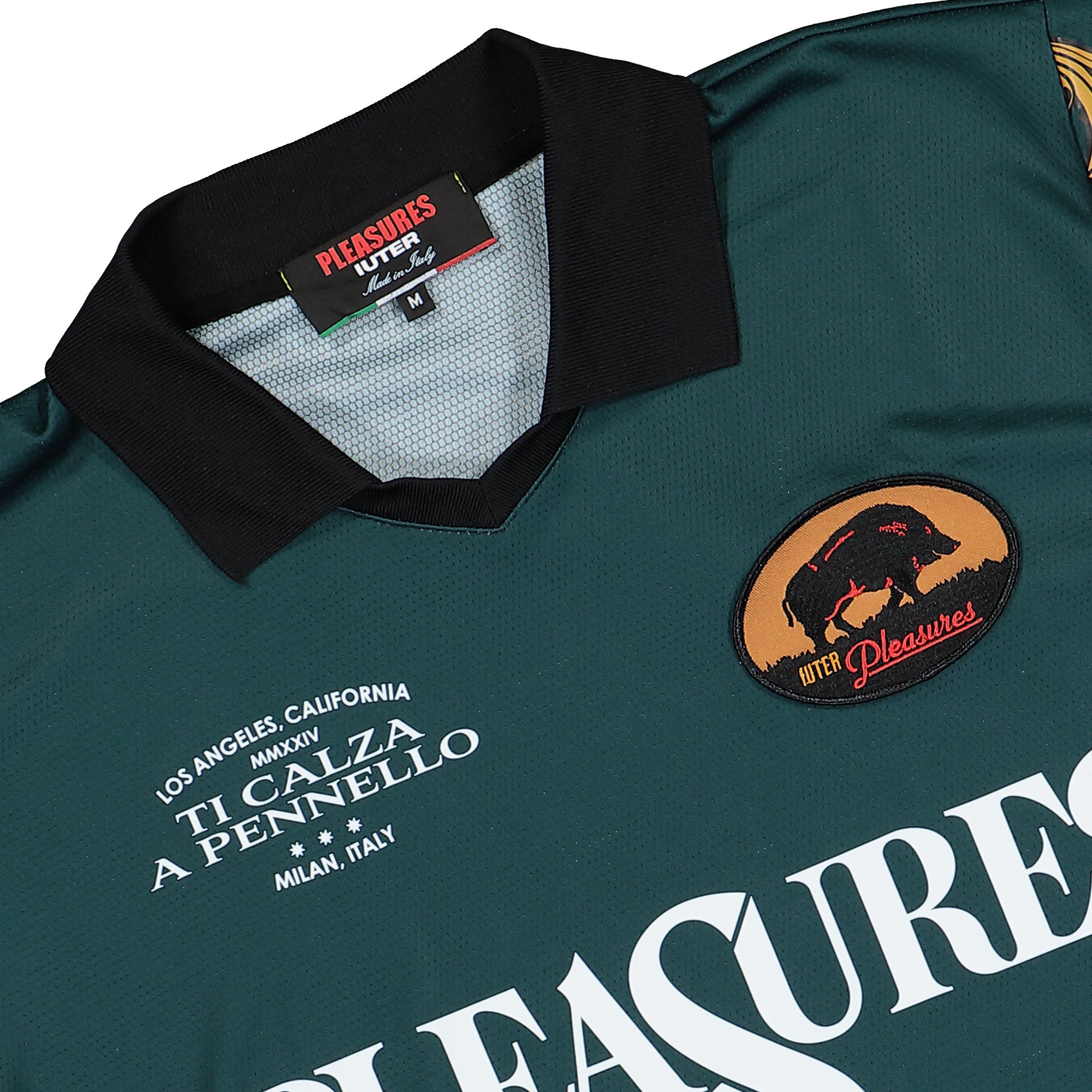 Pleasures Carlo Soccer Jersey Dark Green T-Shirts Detail view 1 | Overkill