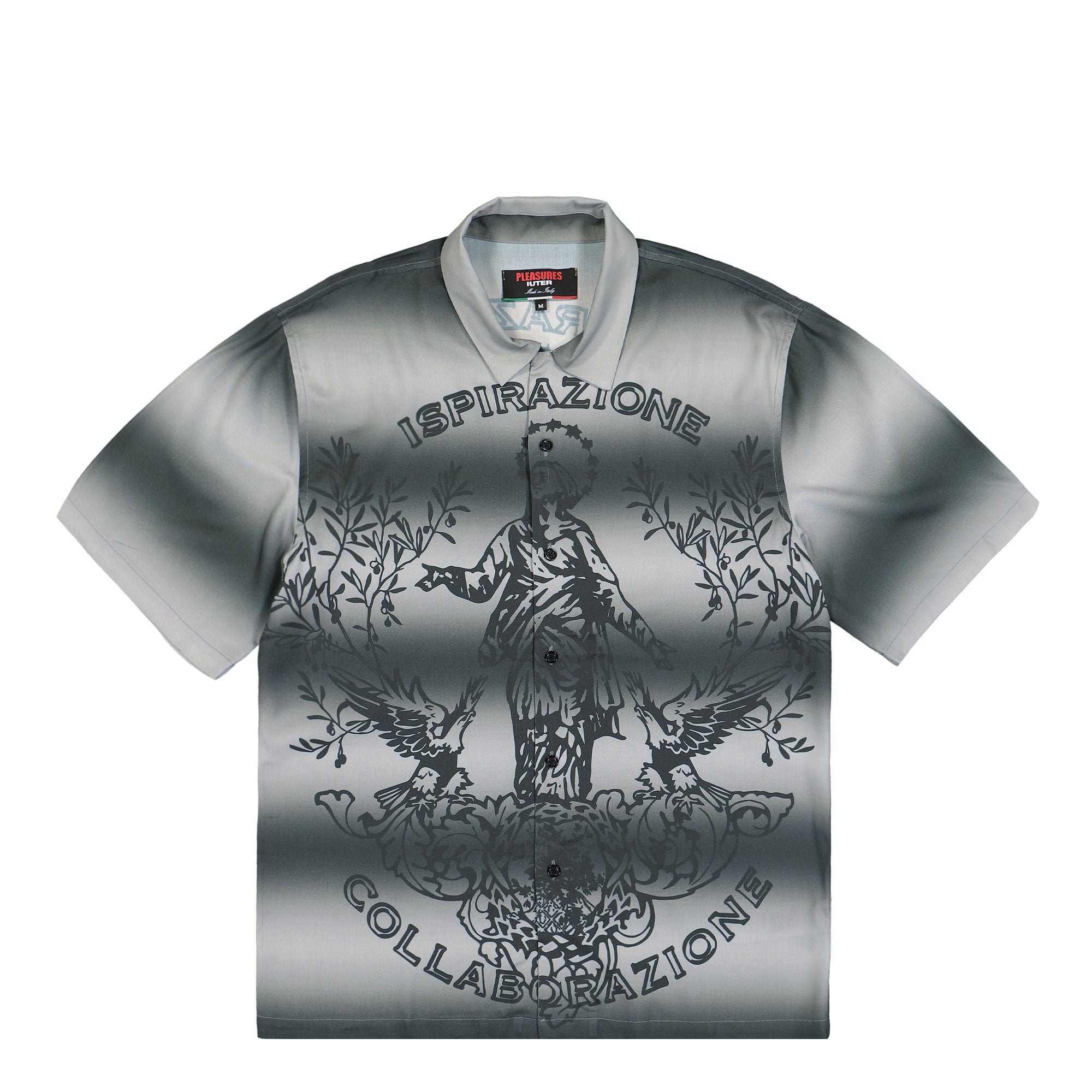 Pleasures Giovanni Button Up Silver Shirts P24IU012-Silver | Overkill