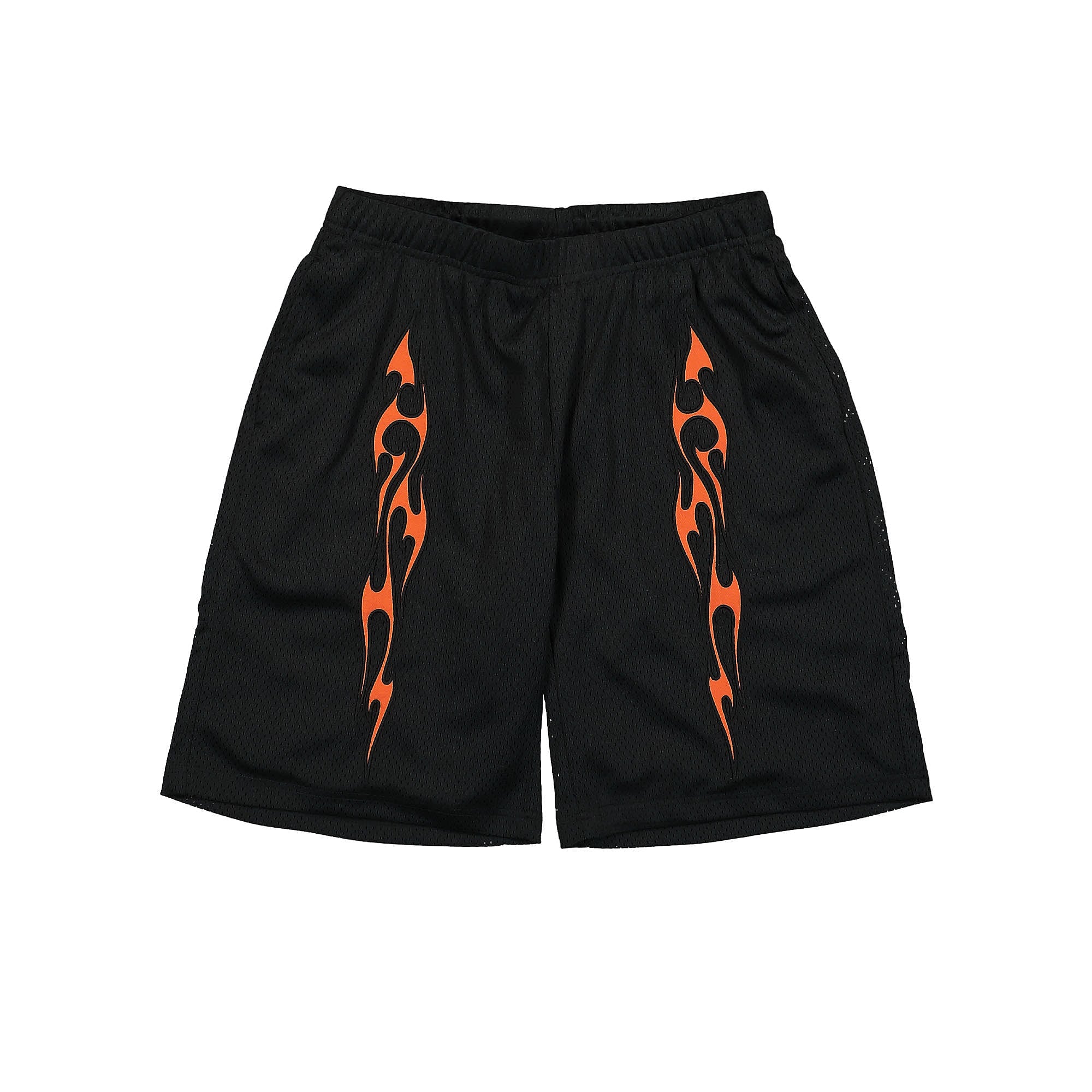 Pleasures Flame Mesh Shorts Black Shorts P24SP008-Black | Overkill