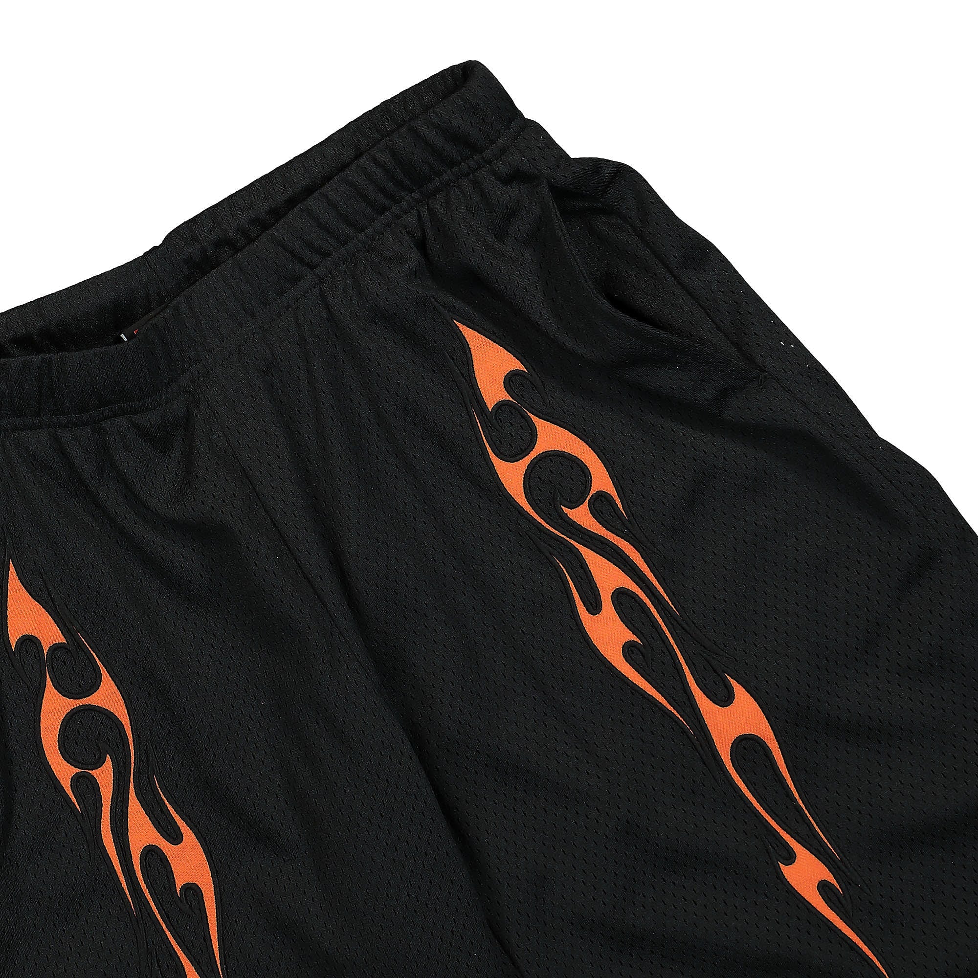Pleasures Flame Mesh Shorts Black Shorts Detailfoto | Overkill