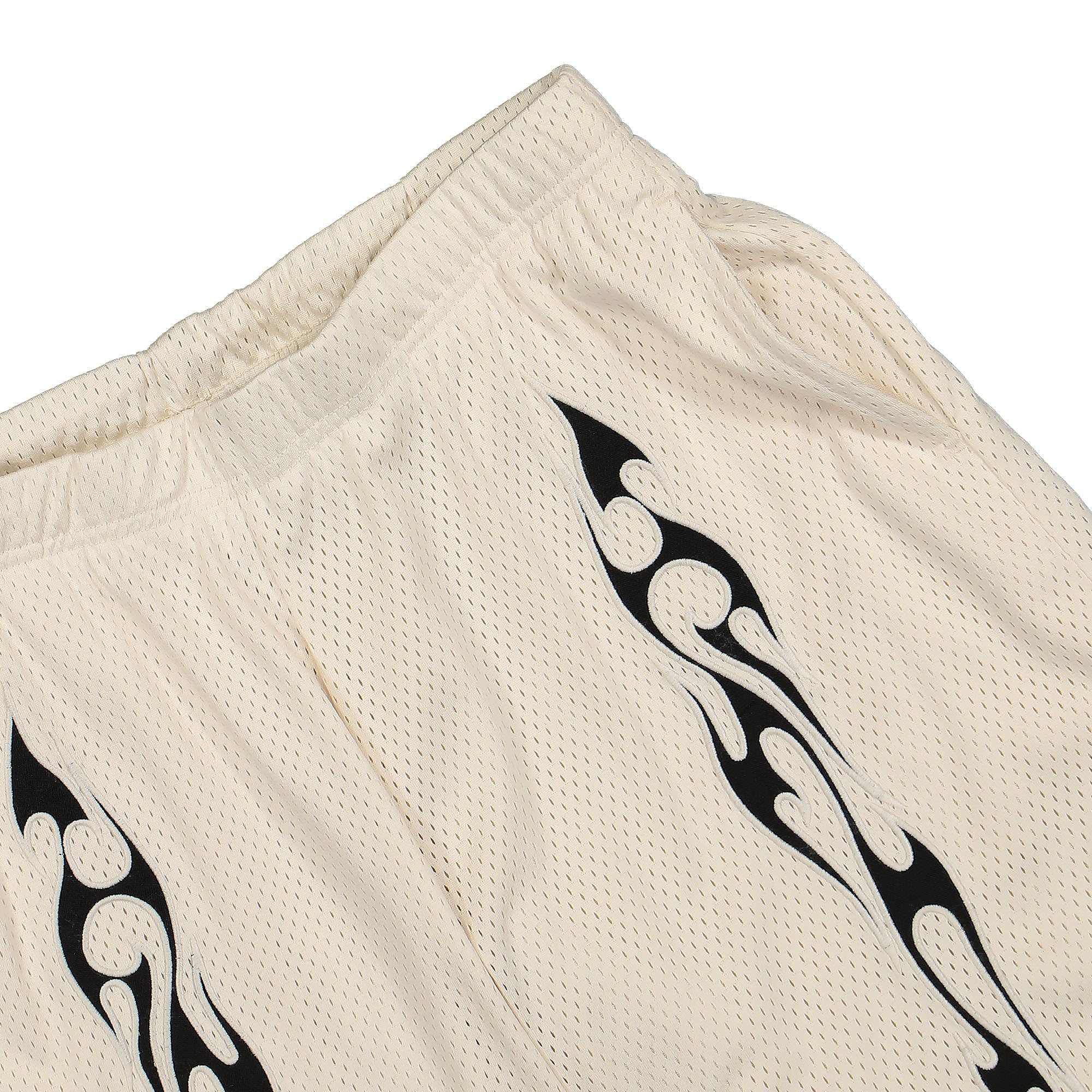Pleasures Flame Mesh Shorts Off White Shorts Detailfoto | Overkill