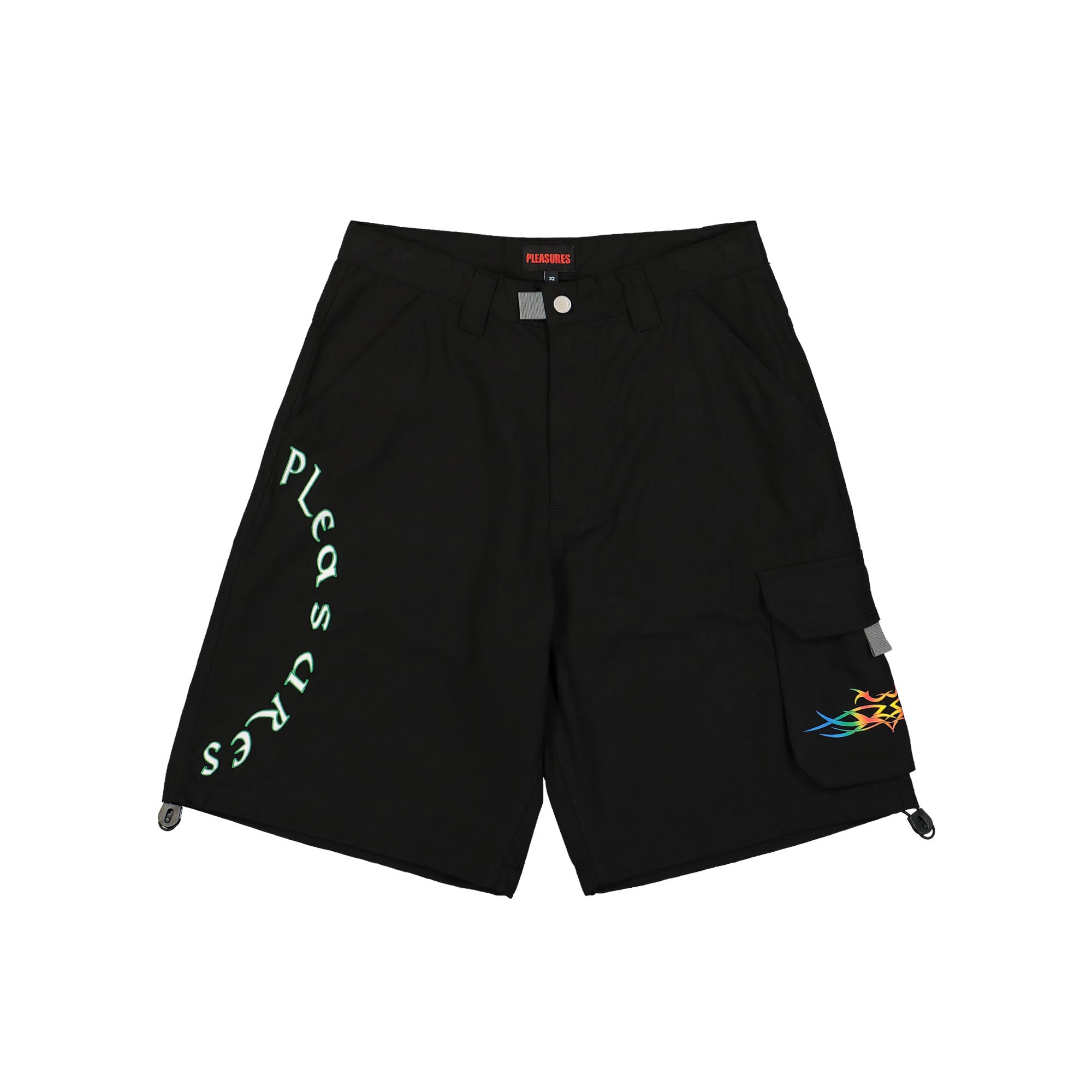 Pleasures Adventure Cargo Shorts Black Shorts P24SU022-Black | Overkill