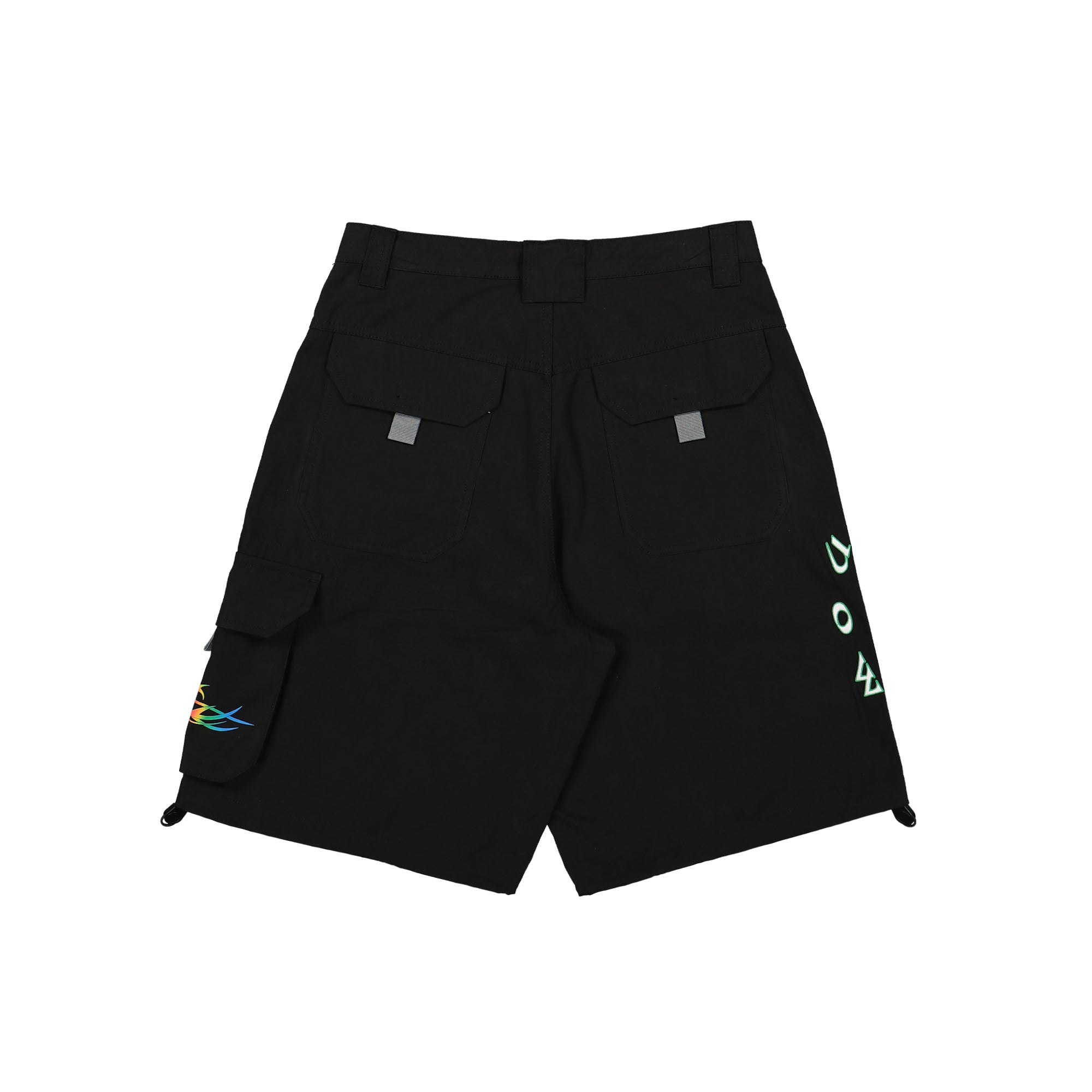 Pleasures Adventure Cargo Shorts Black Shorts Material | Overkill