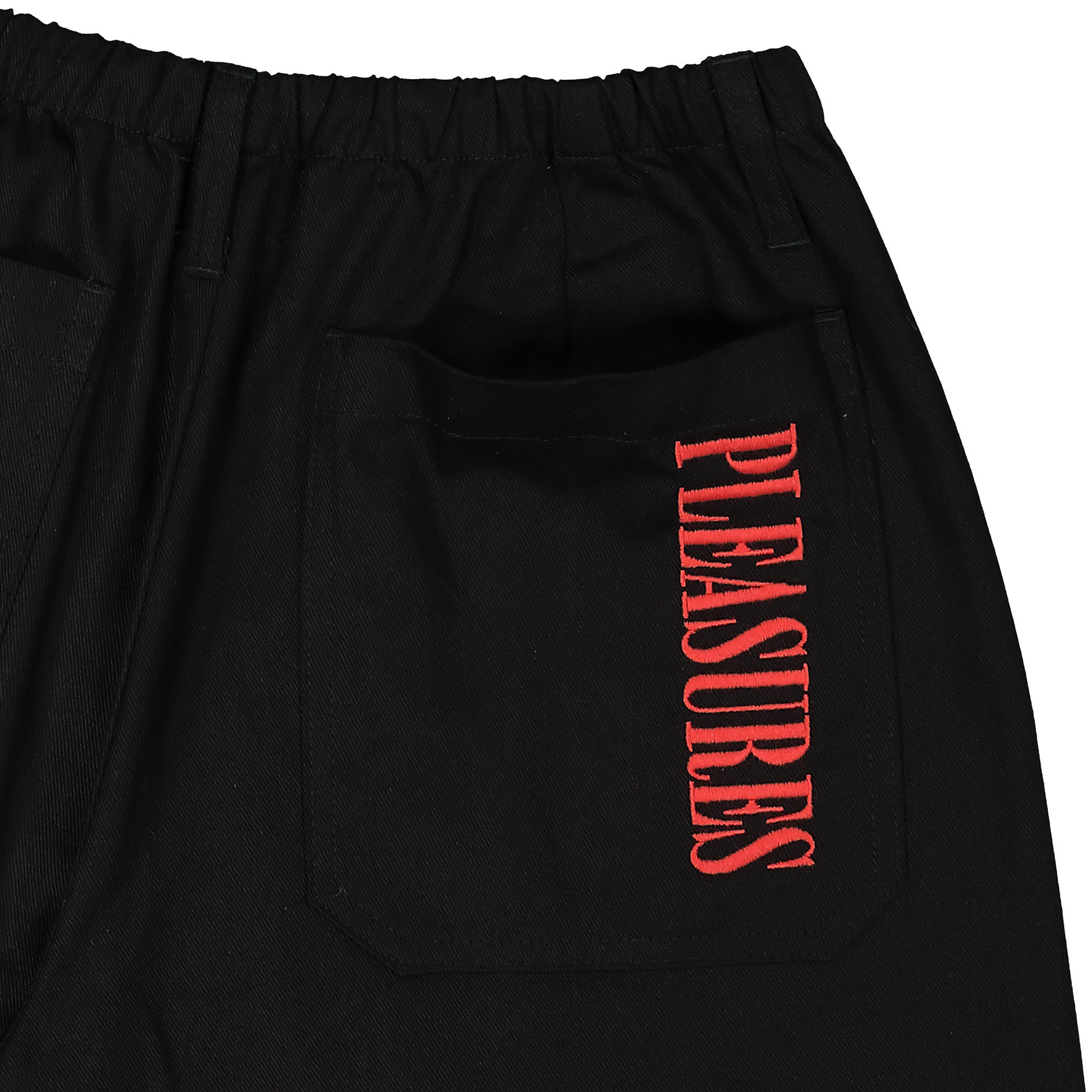 Pleasures Wander Wide Leg Pants Black Casual Pants Detail view 1 | Overkill