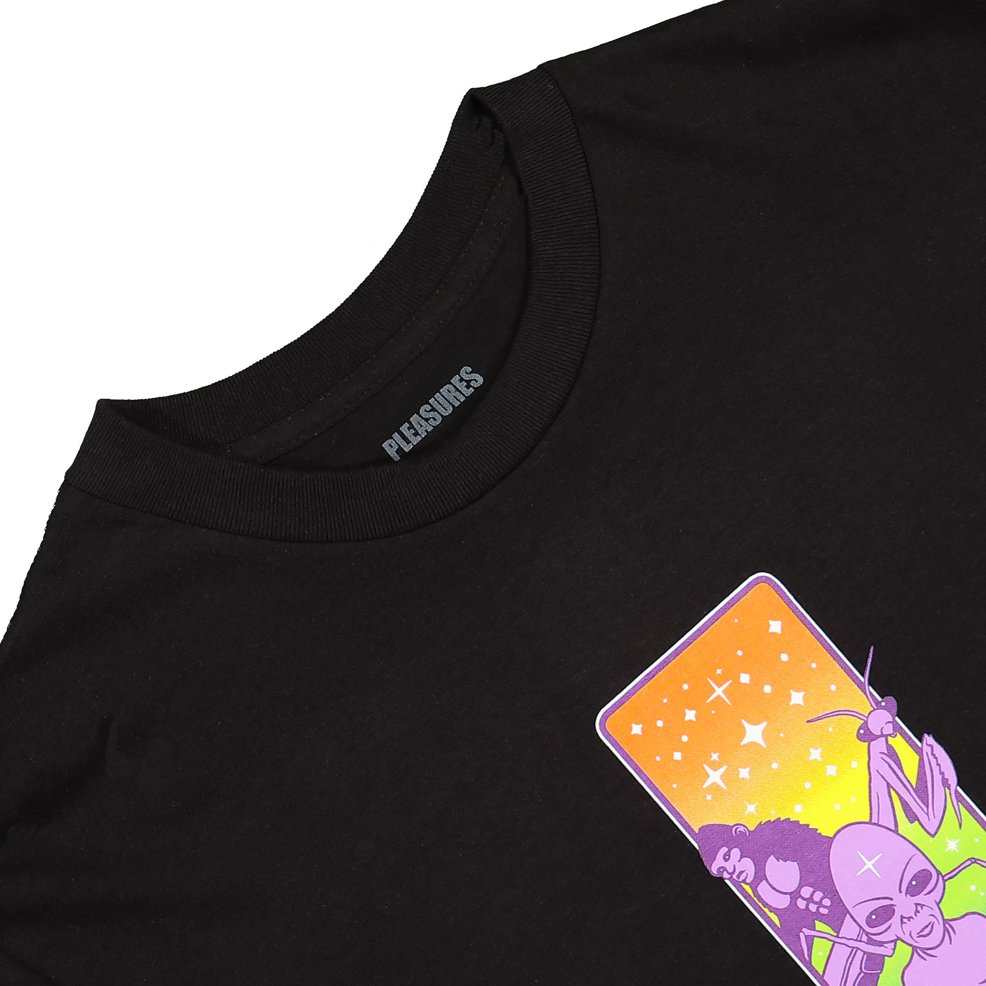Pleasures Friends T-Shirt Black T-Shirts Close-up | Overkill