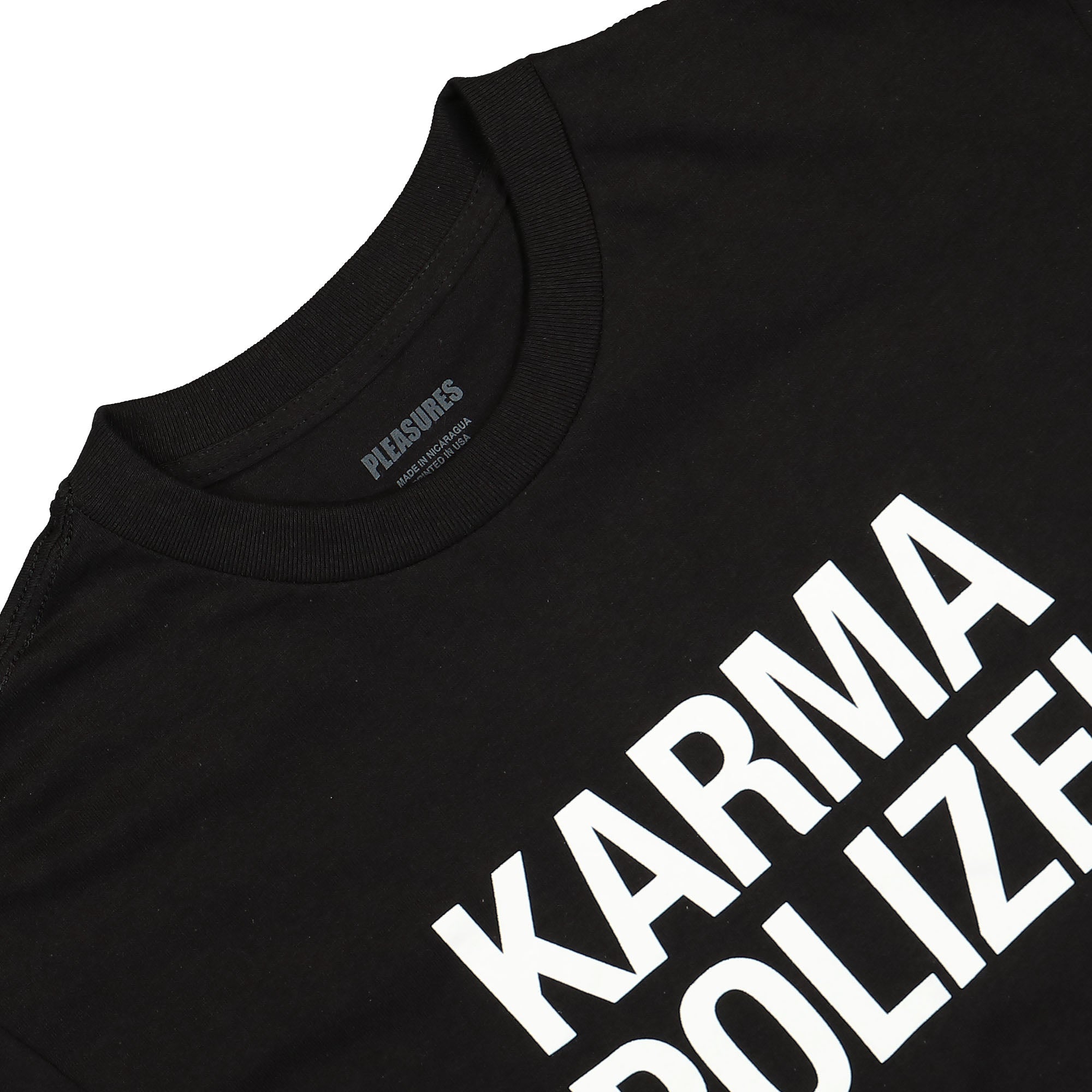 Pleasures Karma T-Shirt Black T-Shirts Close-up | Overkill