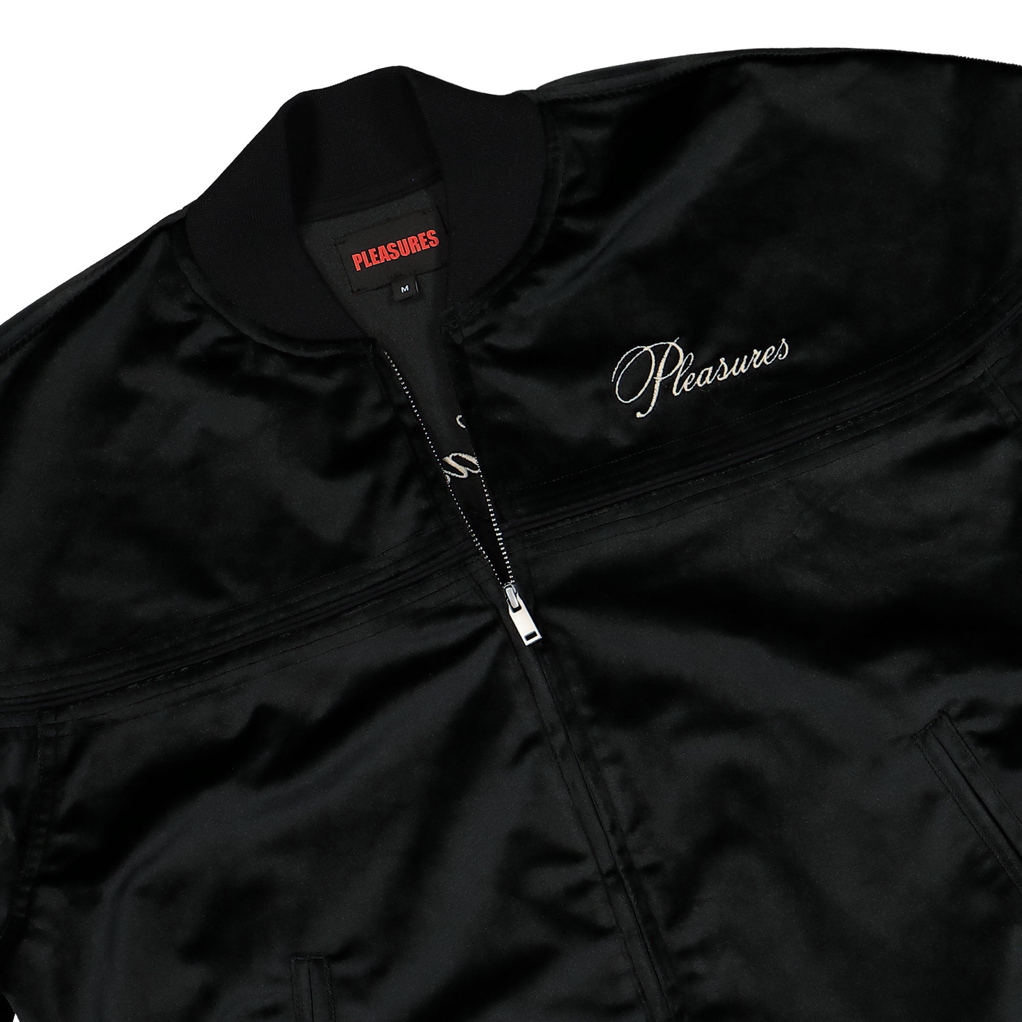Pleasures Unquote Velour Jacket Black Jackets Material | Overkill