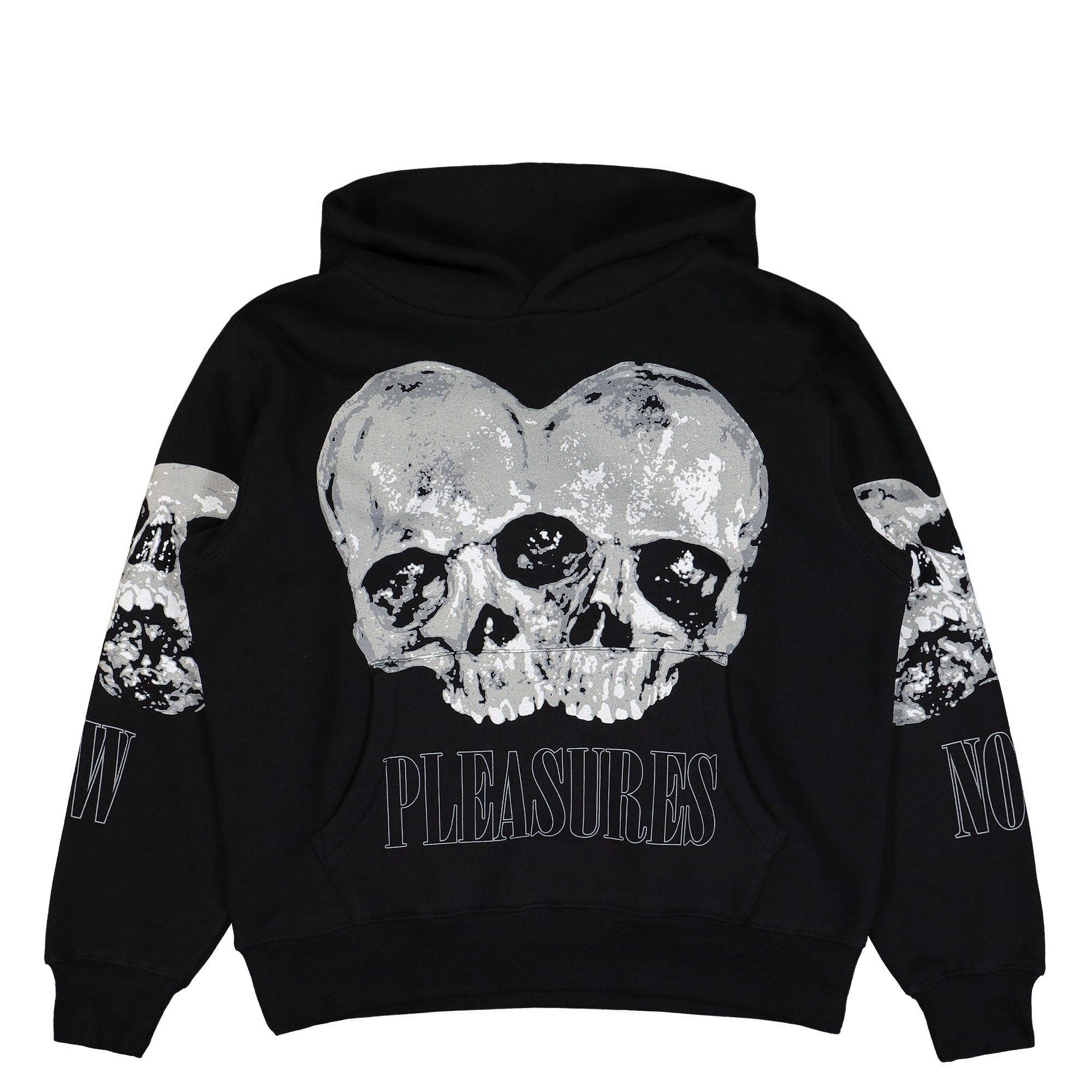 Pleasures Double Skull Hoodie Black Hoodies P24W022-Black | Overkill