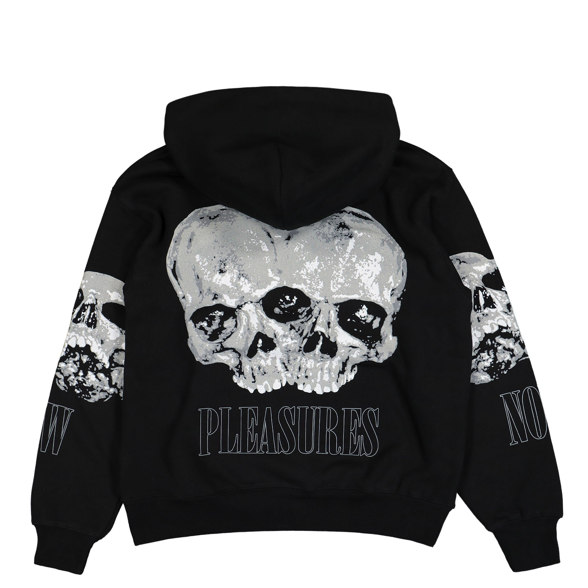 Pleasures Double Skull Hoodie Black Hoodies Close-up | Overkill