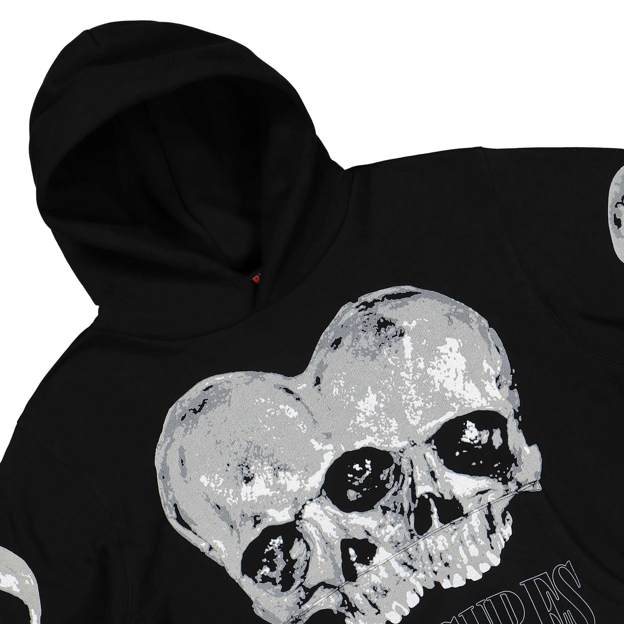 Pleasures Double Skull Hoodie Black Hoodies Material | Overkill