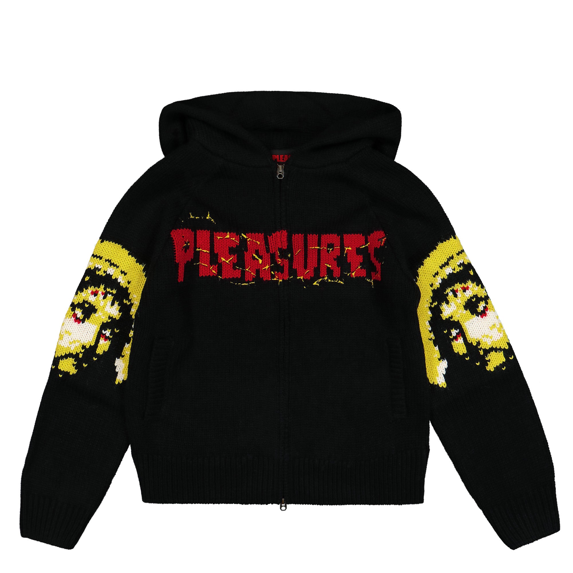 Pleasures Chosen Knitted Hoodie Black Hoodies P24W025-Black | Overkill