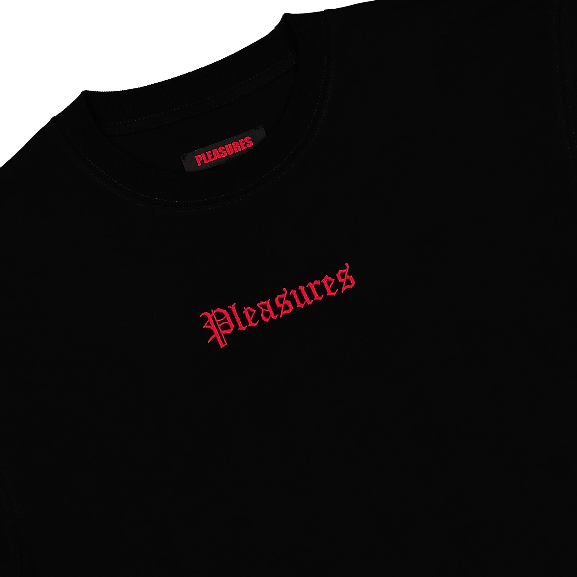 Pleasures Fiery Heavyweight Longsleeve Black Longsleeves Close-up | Overkill