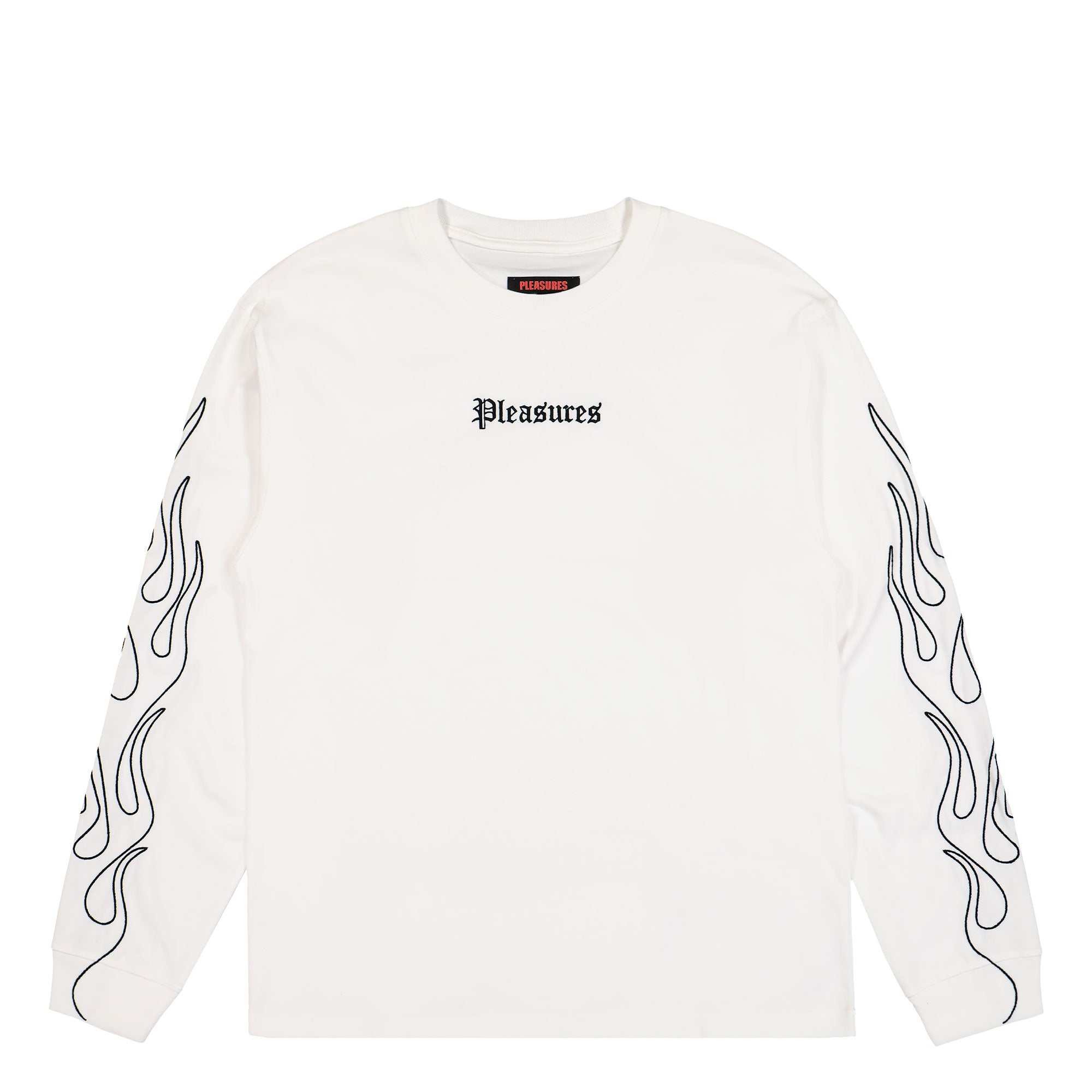 Pleasures Fiery Heavyweight Longsleeve White Longsleeves P24W027-White | Overkill