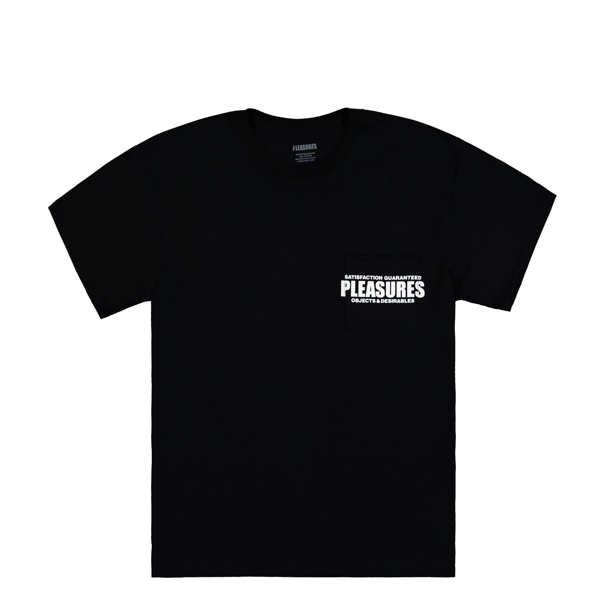 Pleasures Staff Pocket T-Shirt Black T-Shirts P24W044-Black | Overkill