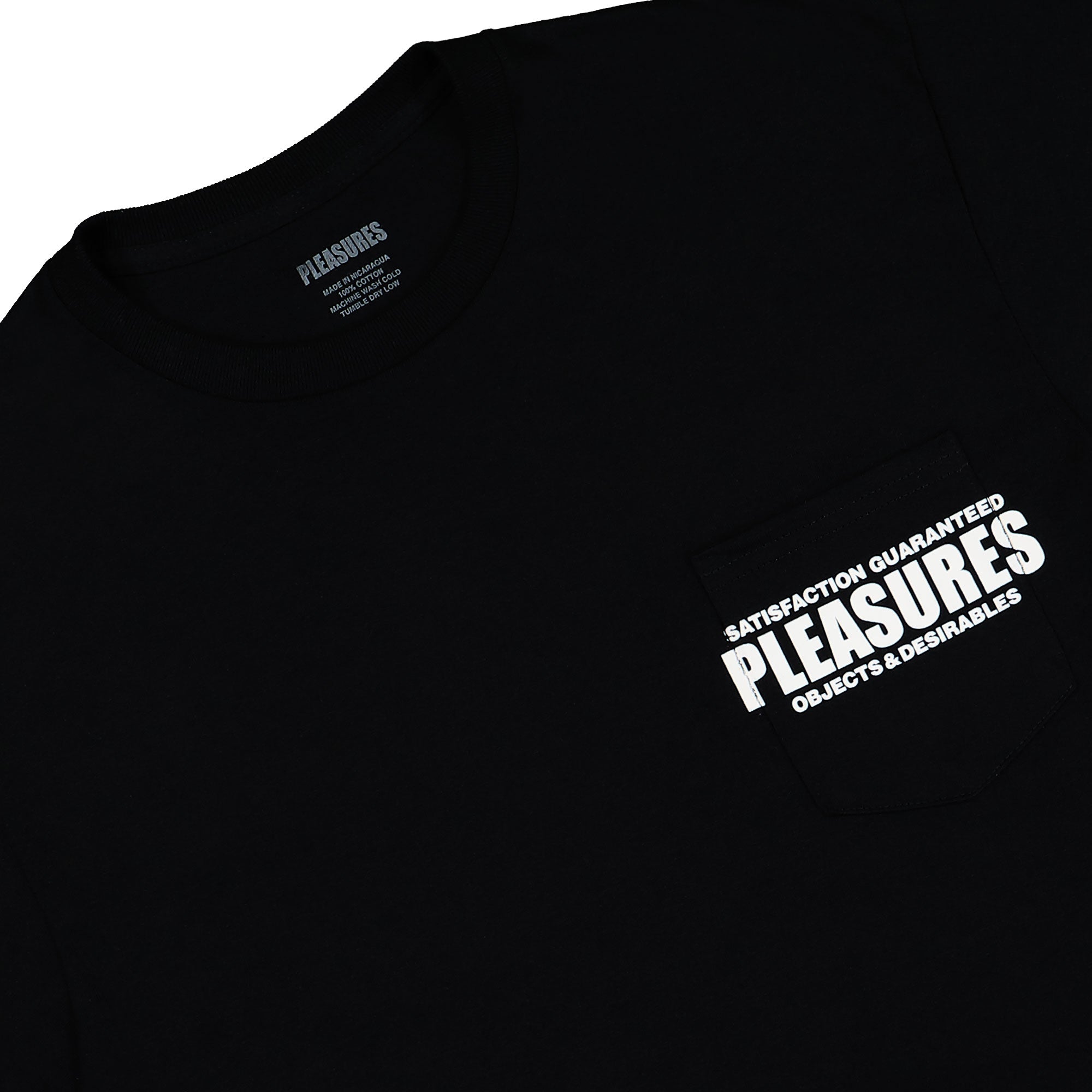 Pleasures Staff Pocket T-Shirt Black T-Shirts Material | Overkill