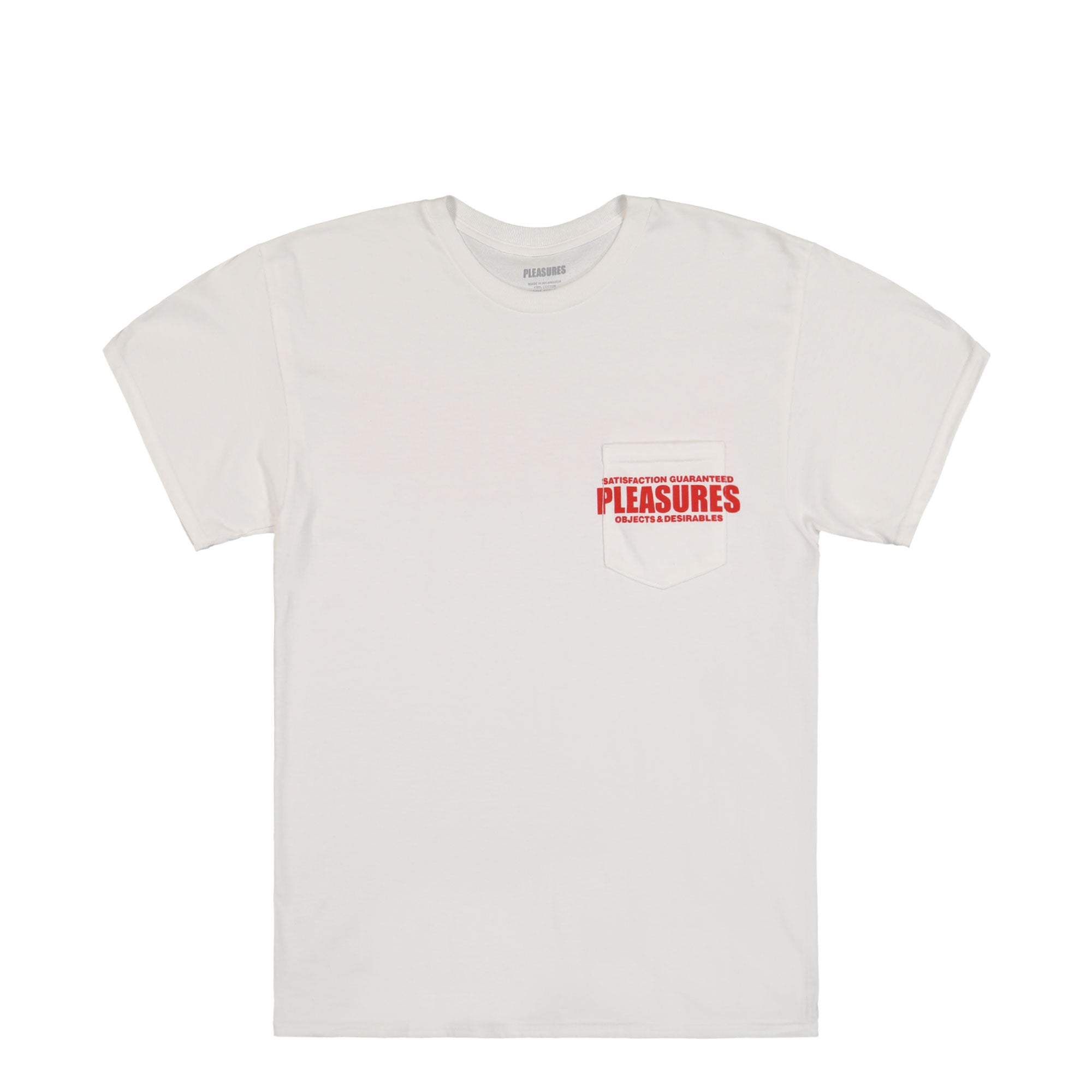 Pleasures Staff Pocket T-Shirt White T-Shirts P24W044-White | Overkill