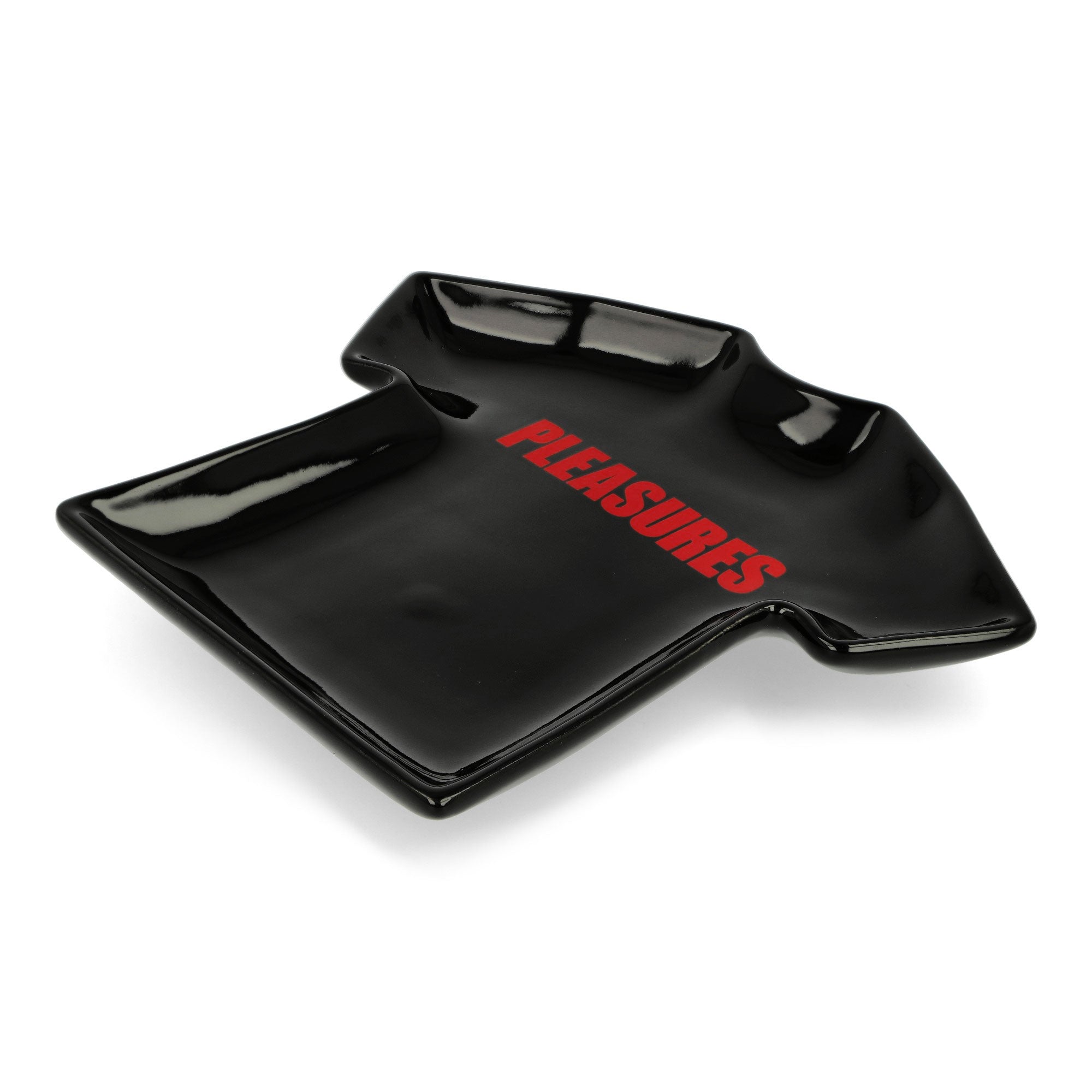 Pleasures Logo Tee Ceramic Tray Black Trays Close-up | Overkill