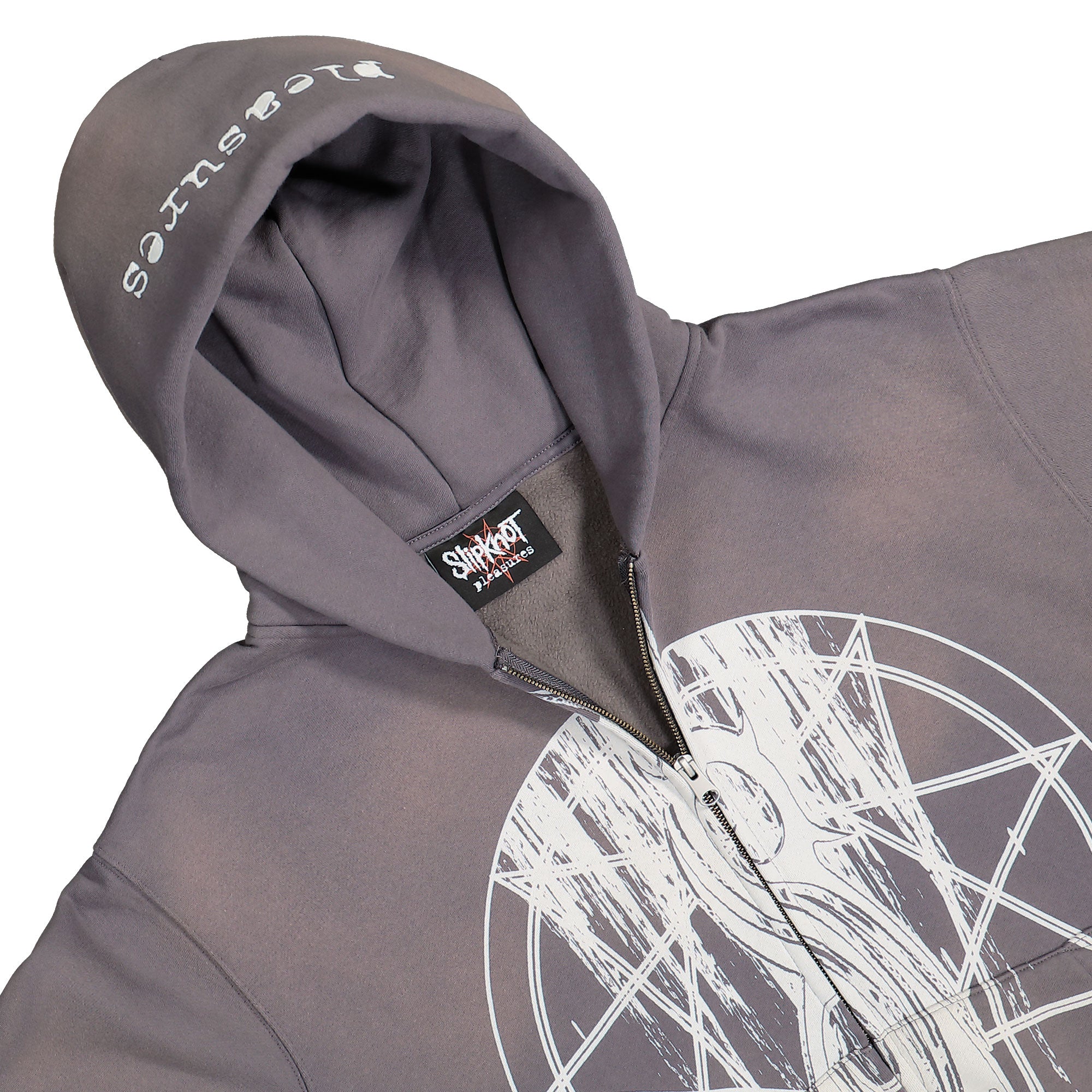 Pleasures Nonogram Zip Hoodie Smoke Hoodies Material | Overkill