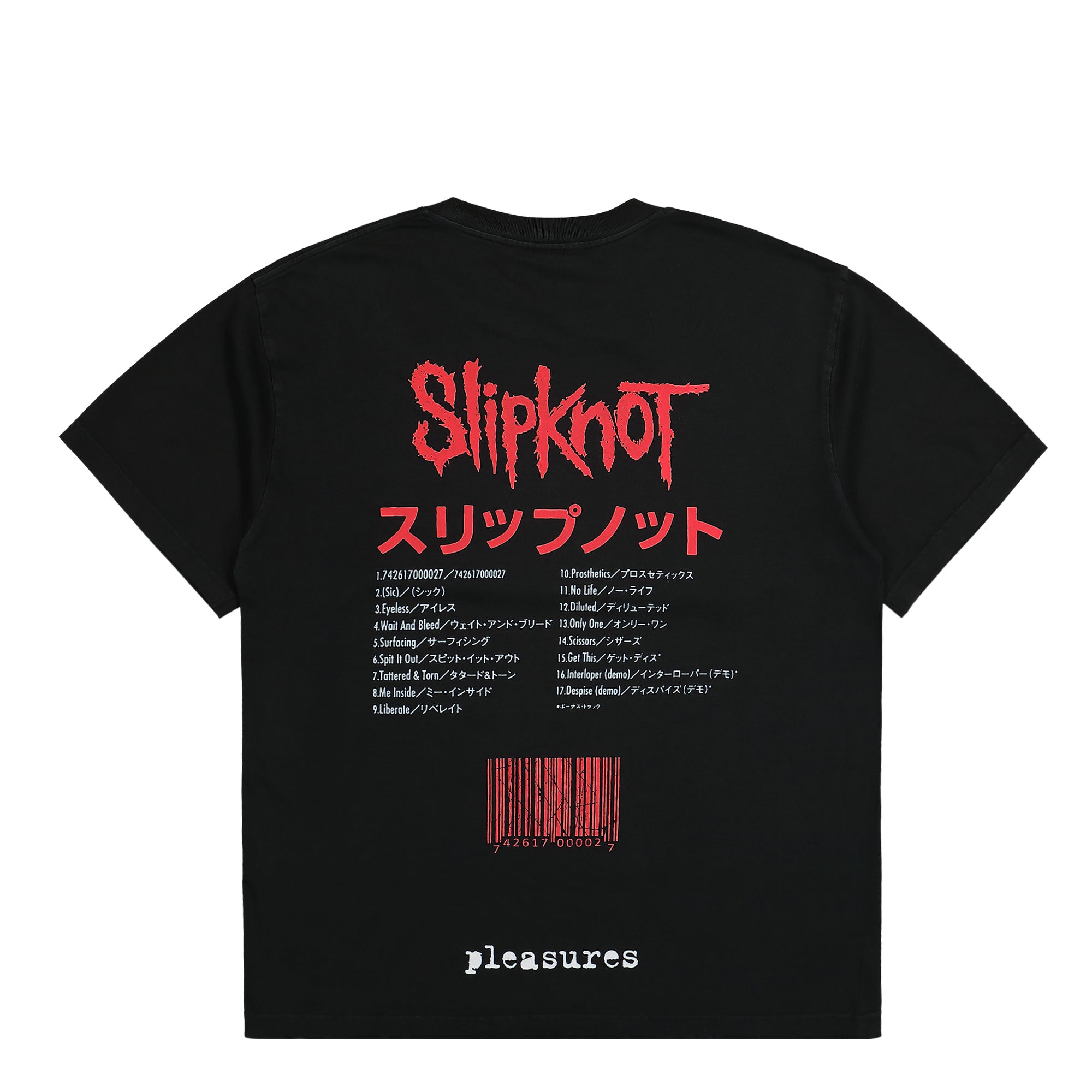 Pleasures Self Titled Heavyweight Shirt Black T-Shirts Close-up | Overkill