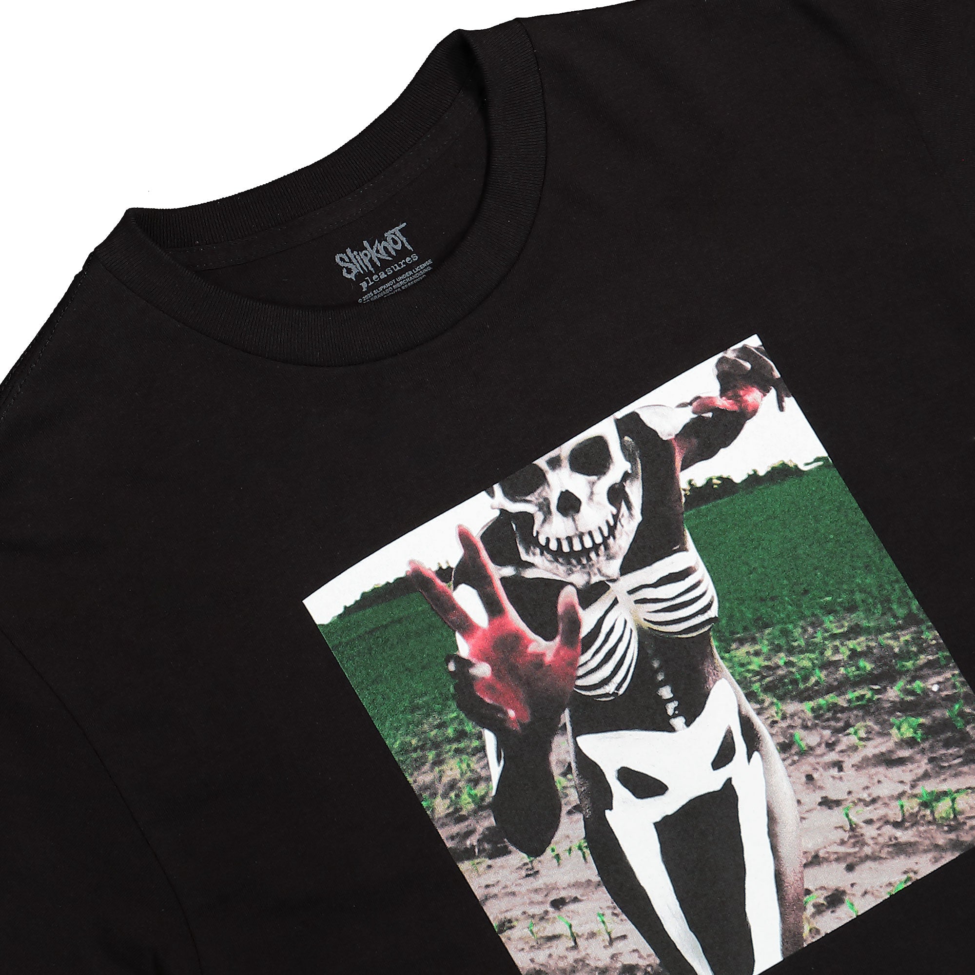 Pleasures Skeleton T-Shirt Black T-Shirts Material | Overkill