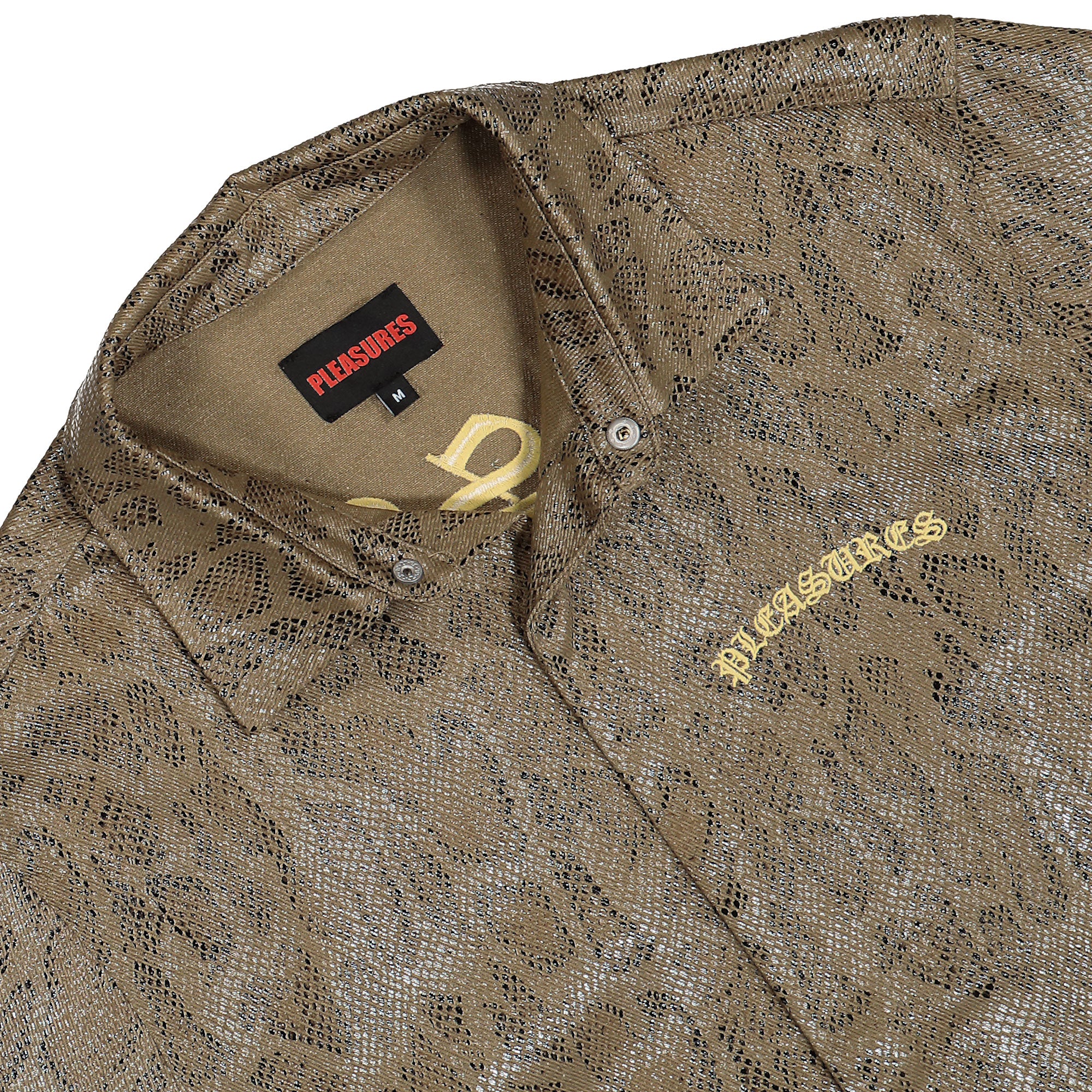 Pleasures Anaconda Overshirt Brown Shirts Material | Overkill