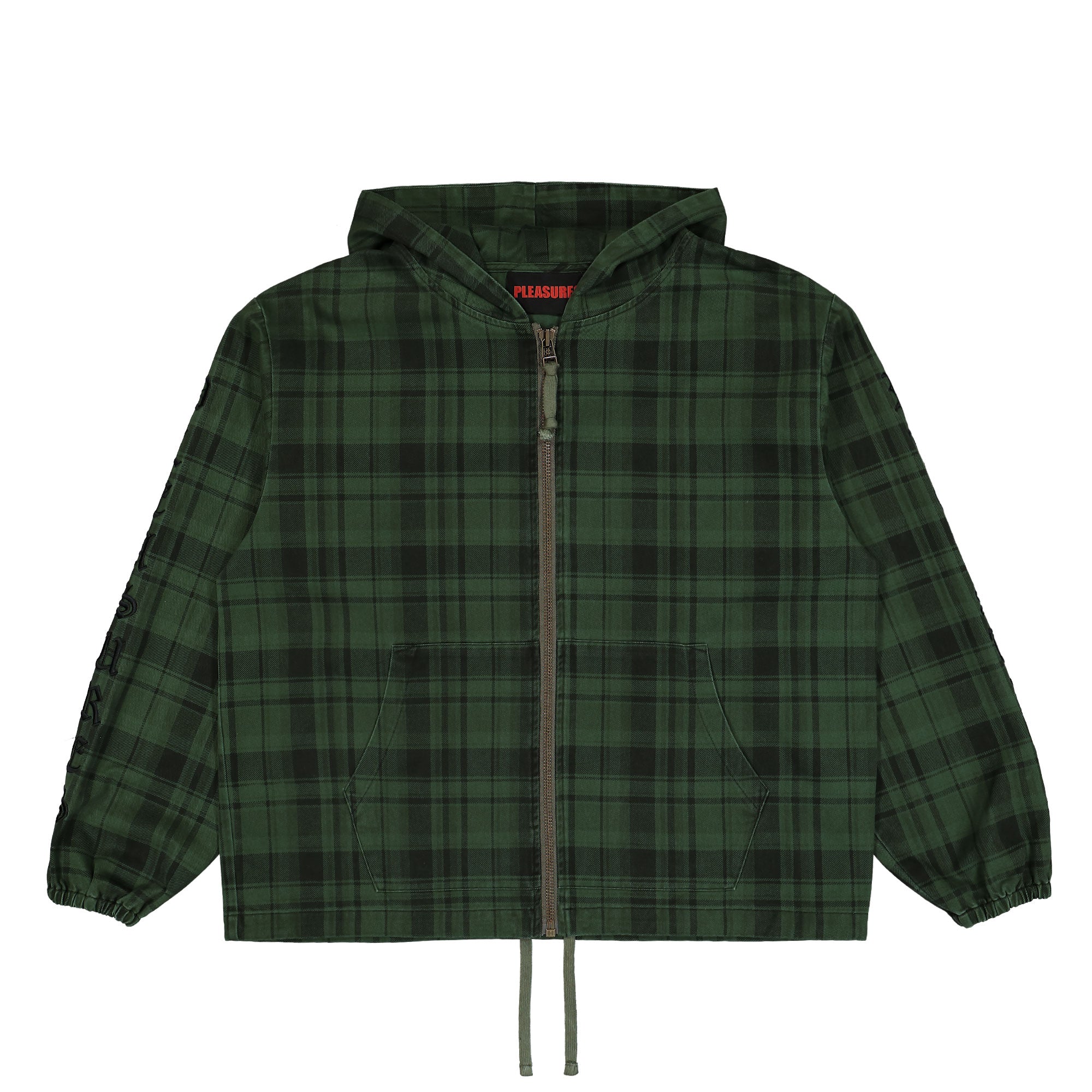 Pleasures Dedicate Plaid Zip Poncho Green Jackets P25SP006-Green | Overkill