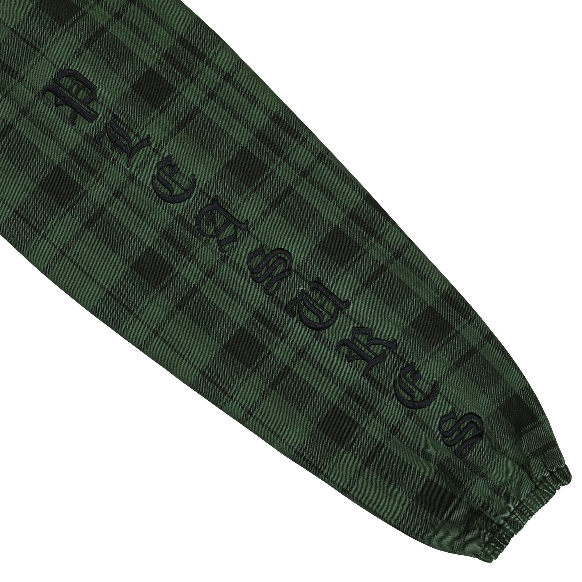 Pleasures Dedicate Plaid Zip Poncho Green Jackets Detail view 4 | Overkill