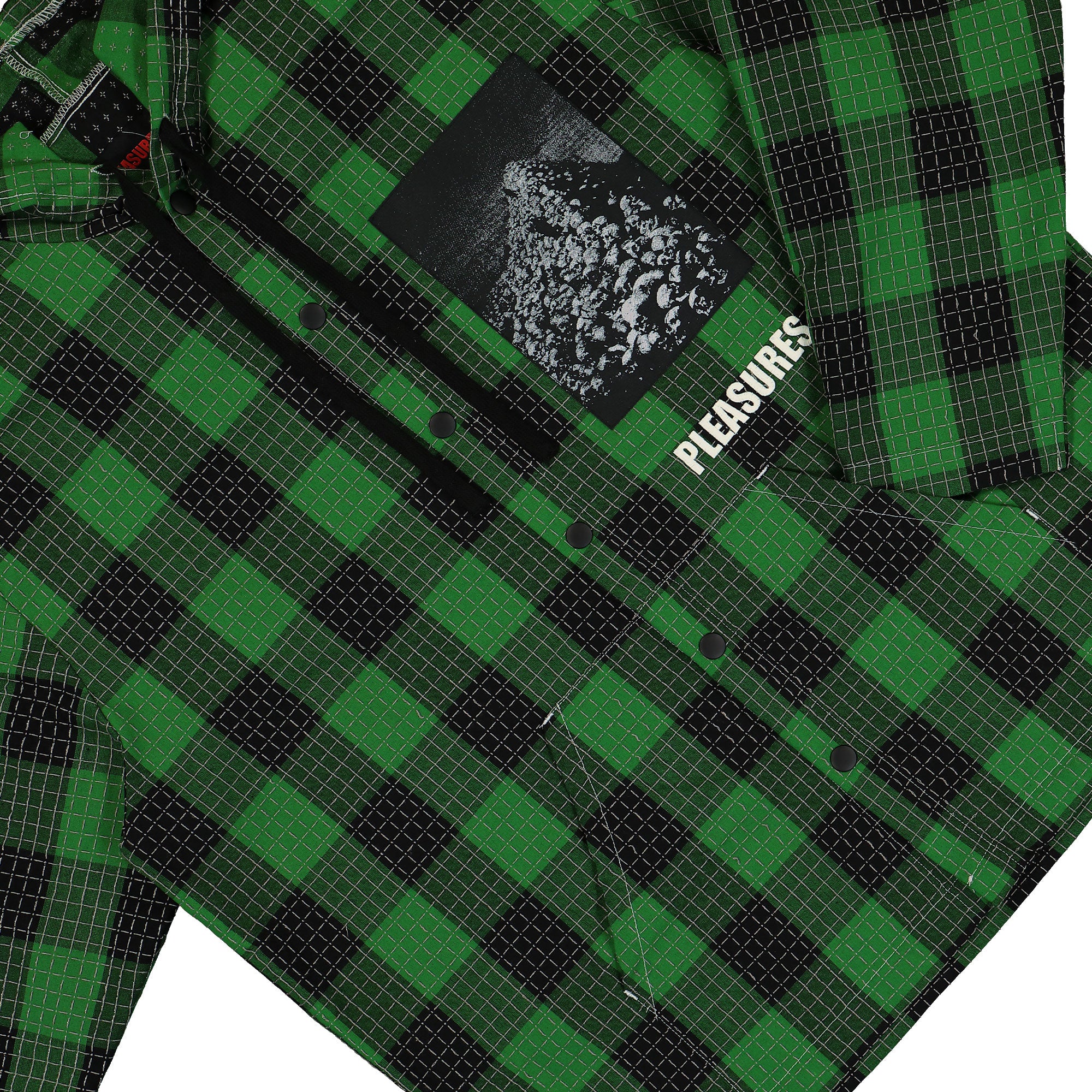 Pleasures Virtual Hooded Shirt Green Shirts Detail view 1 | Overkill