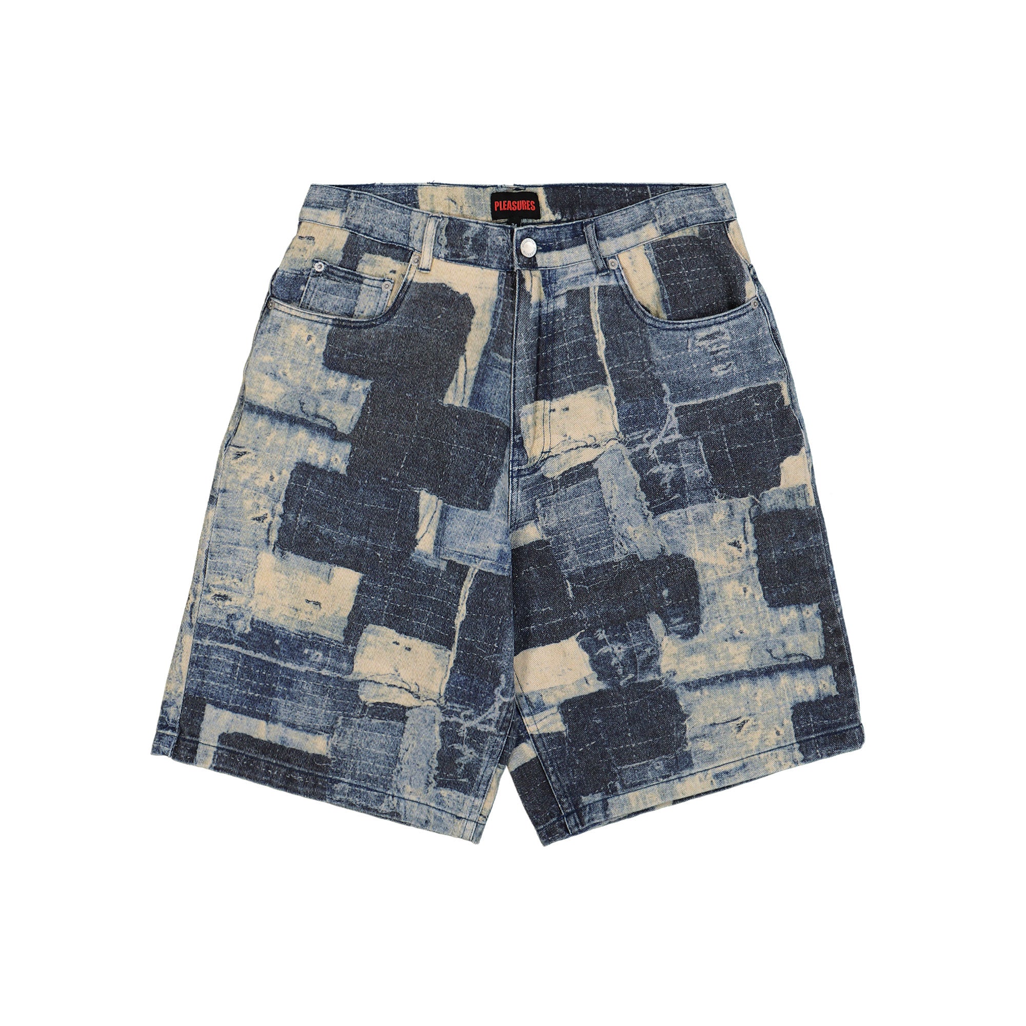 Pleasures Boro Baggy Jorts Indigo Shorts P25SP032-Indigo | Overkill