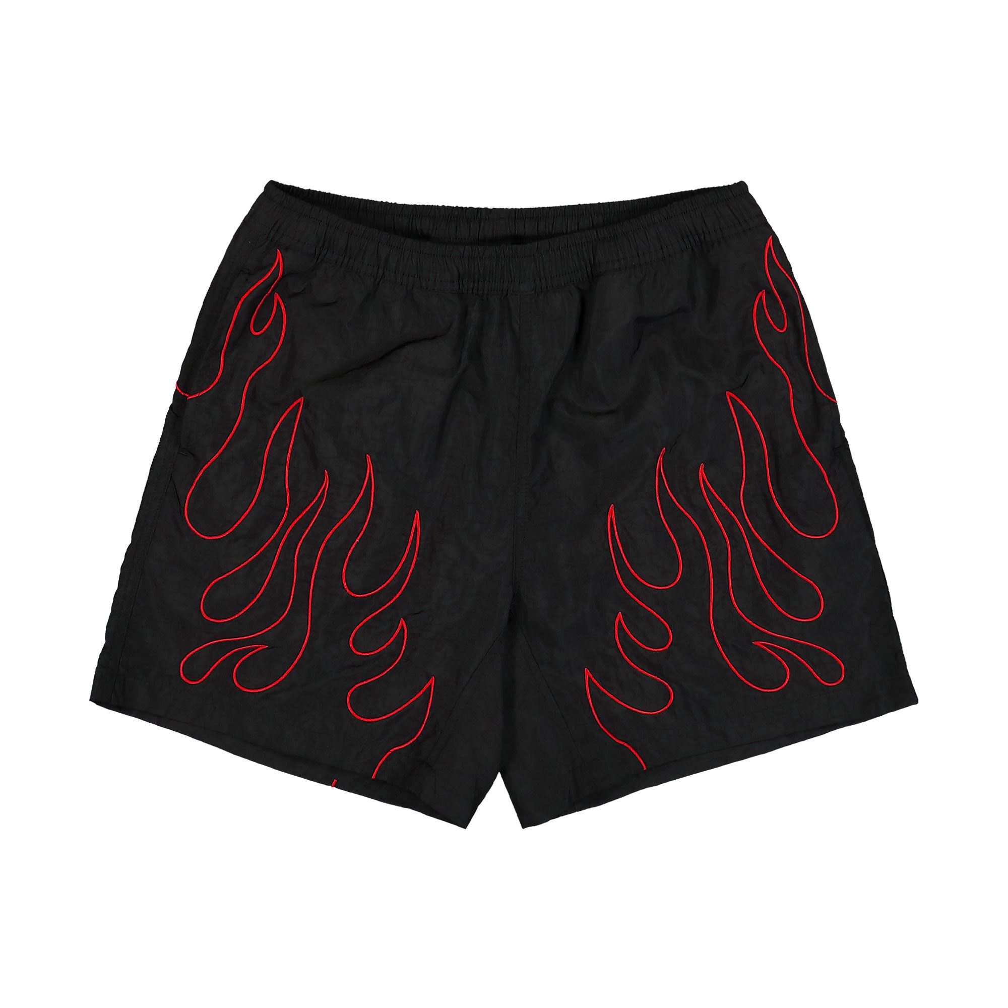 Pleasures Fiery Running Shorts Black Shorts P25SP033-Black | Overkill