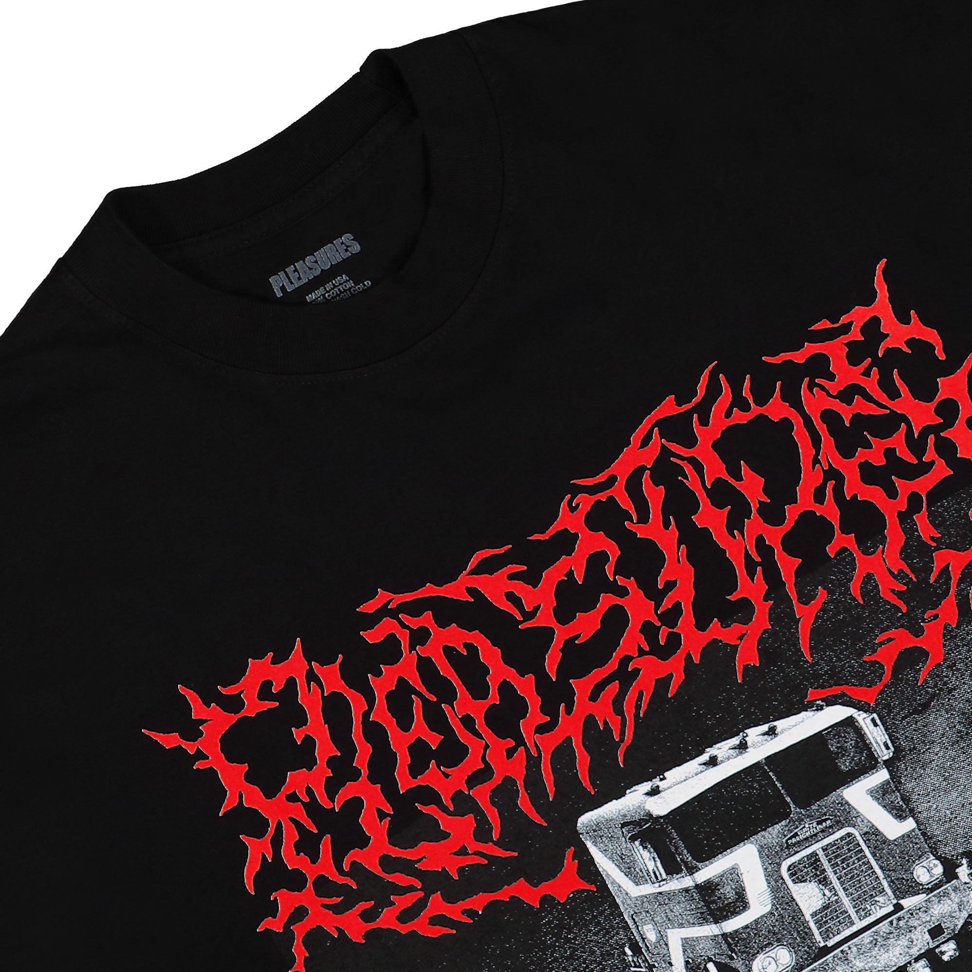 Pleasures Off Road T-Shirt Black T-Shirts Close-up | Overkill