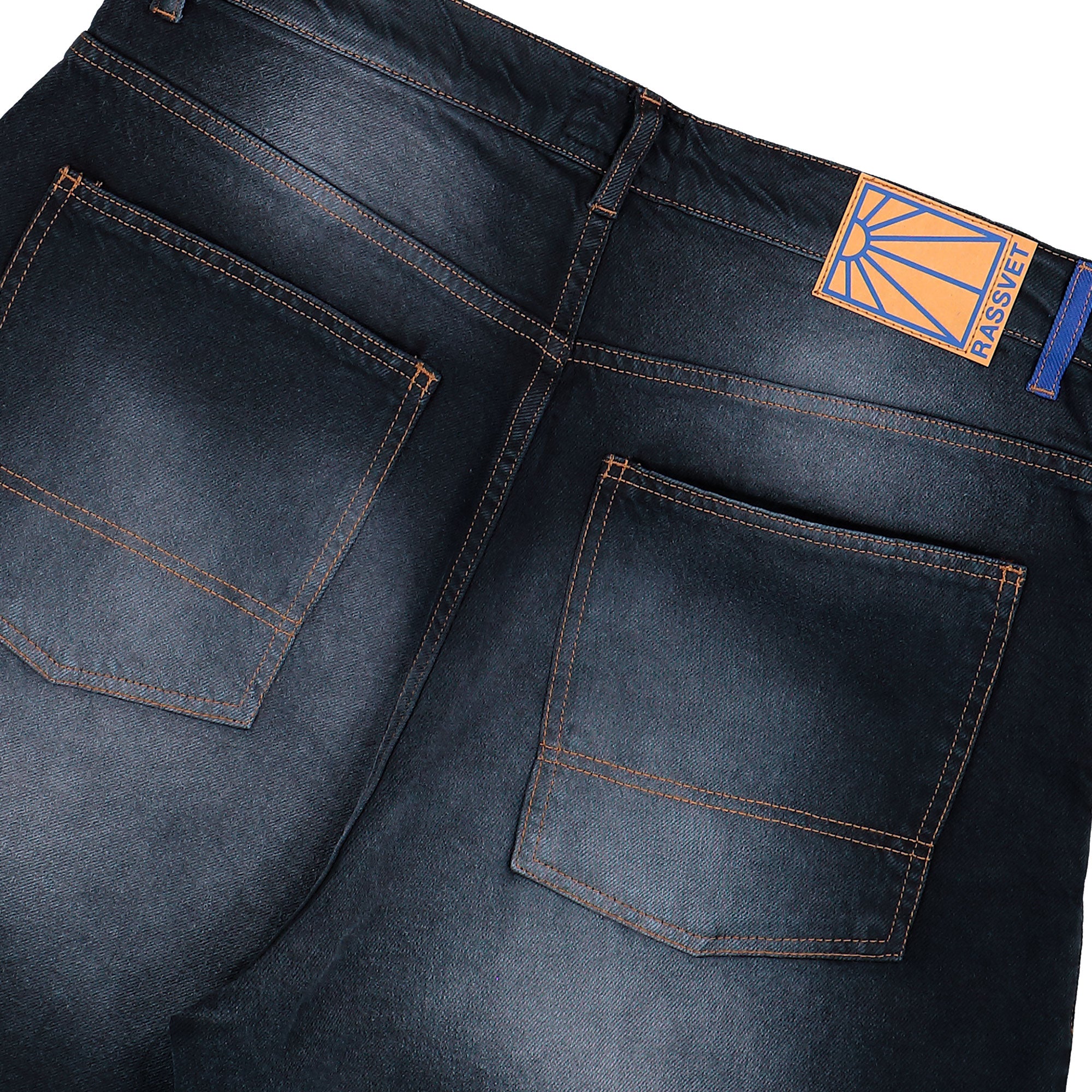 Rassvet Sun Dyed Baggy Denim Shorts Black Short PACC18P004-1 Detail View 2 | Overkill