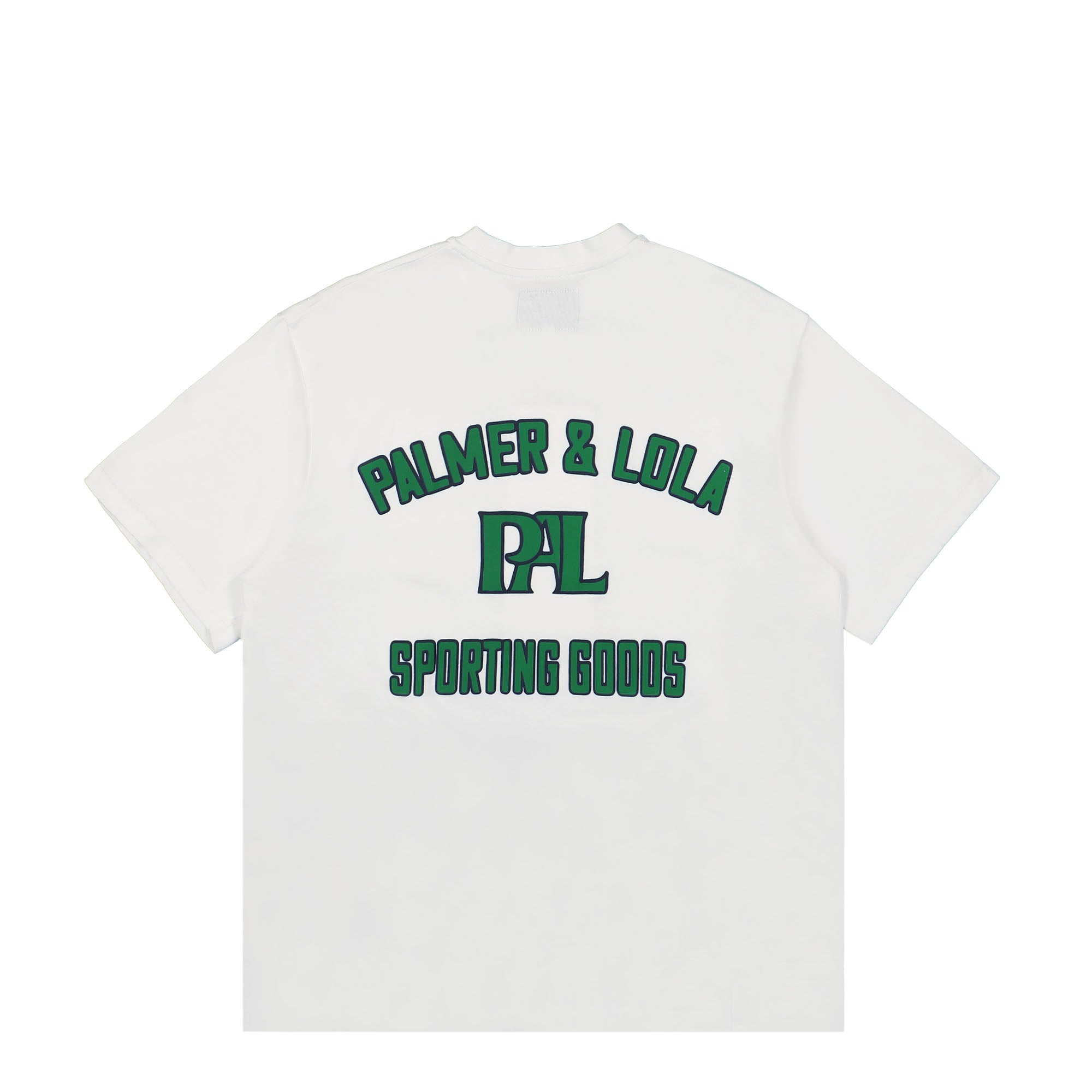 PAL Sporting Goods New Arch Logo T-Shirt Antique White T-Shirts Close-up | Overkill