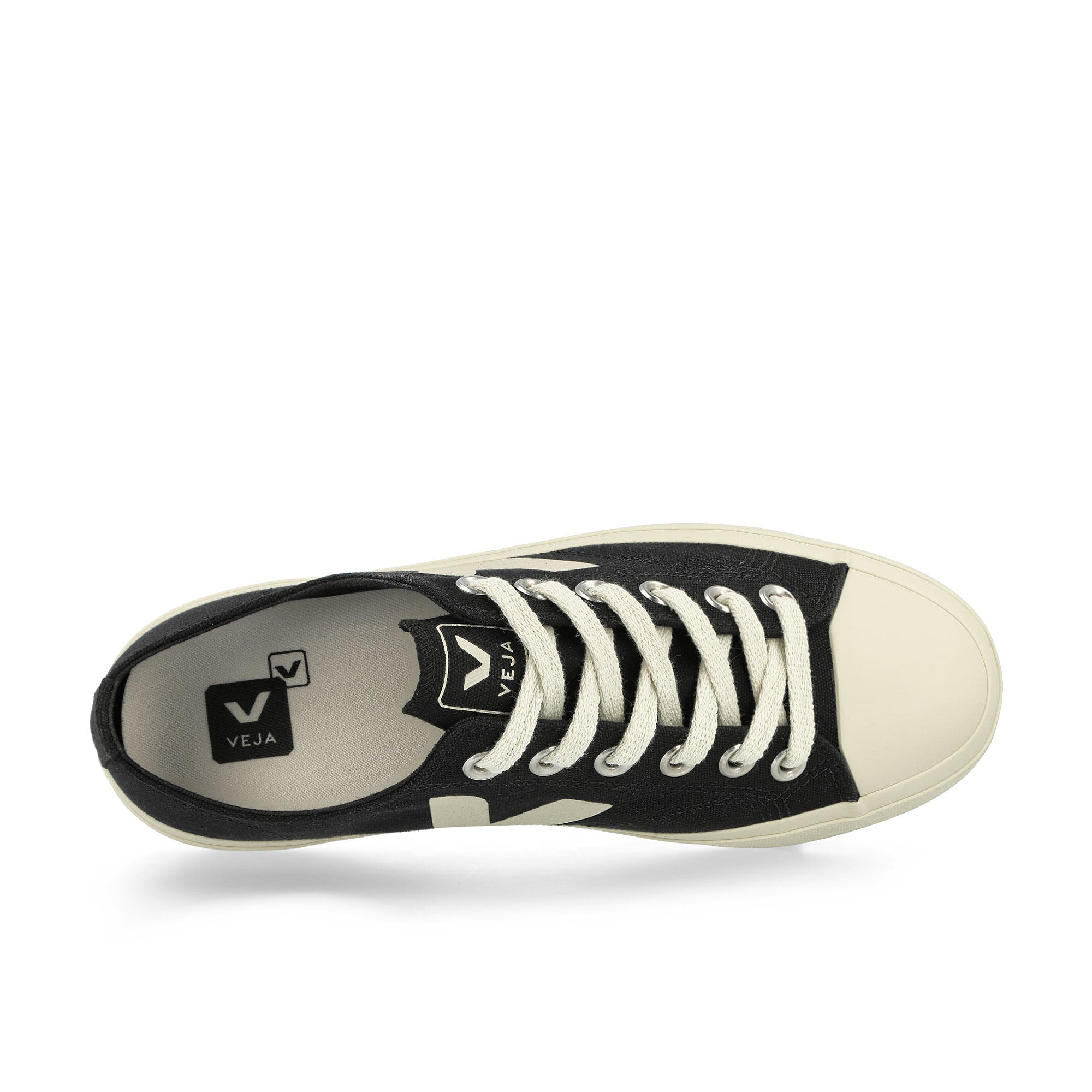 Veja W Wata II Low Canvas Black - Pierre Low Top Sneakers Detailfoto | Overkill