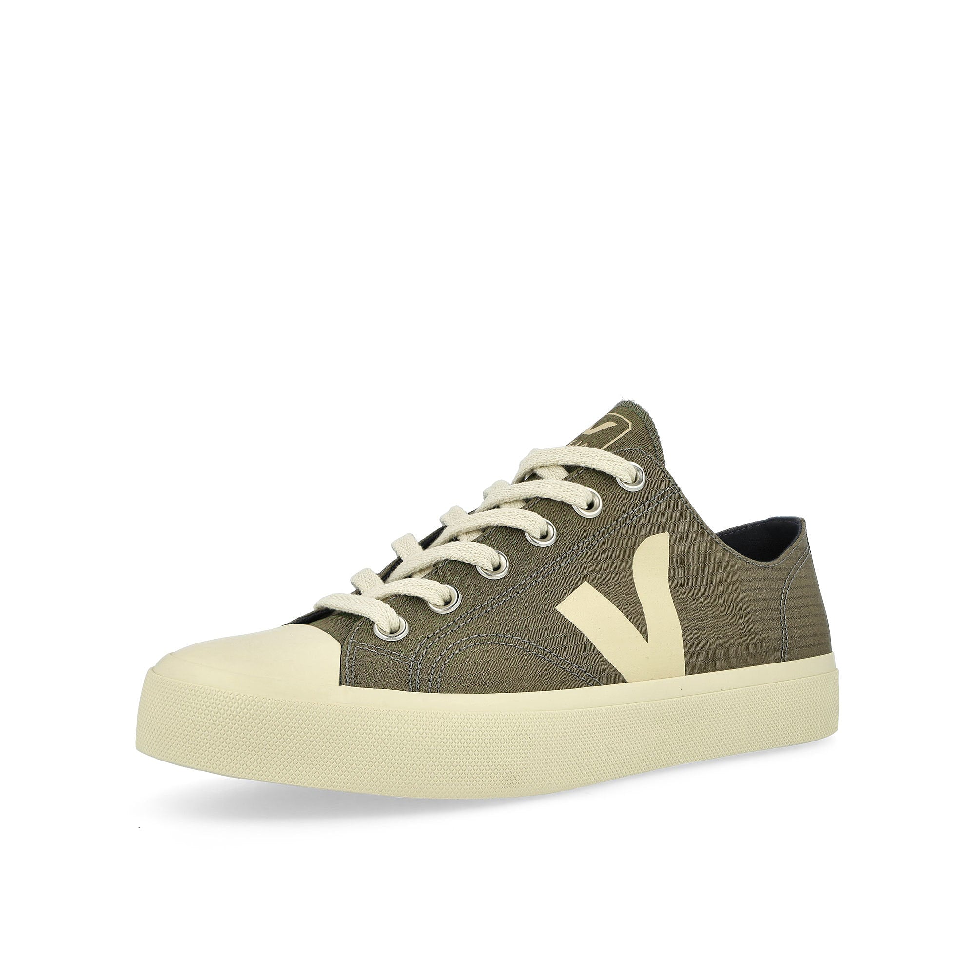 Veja Wata II Low Ripstop Khaki / Pierre Low Top Sneakers Close Up | Overkill
