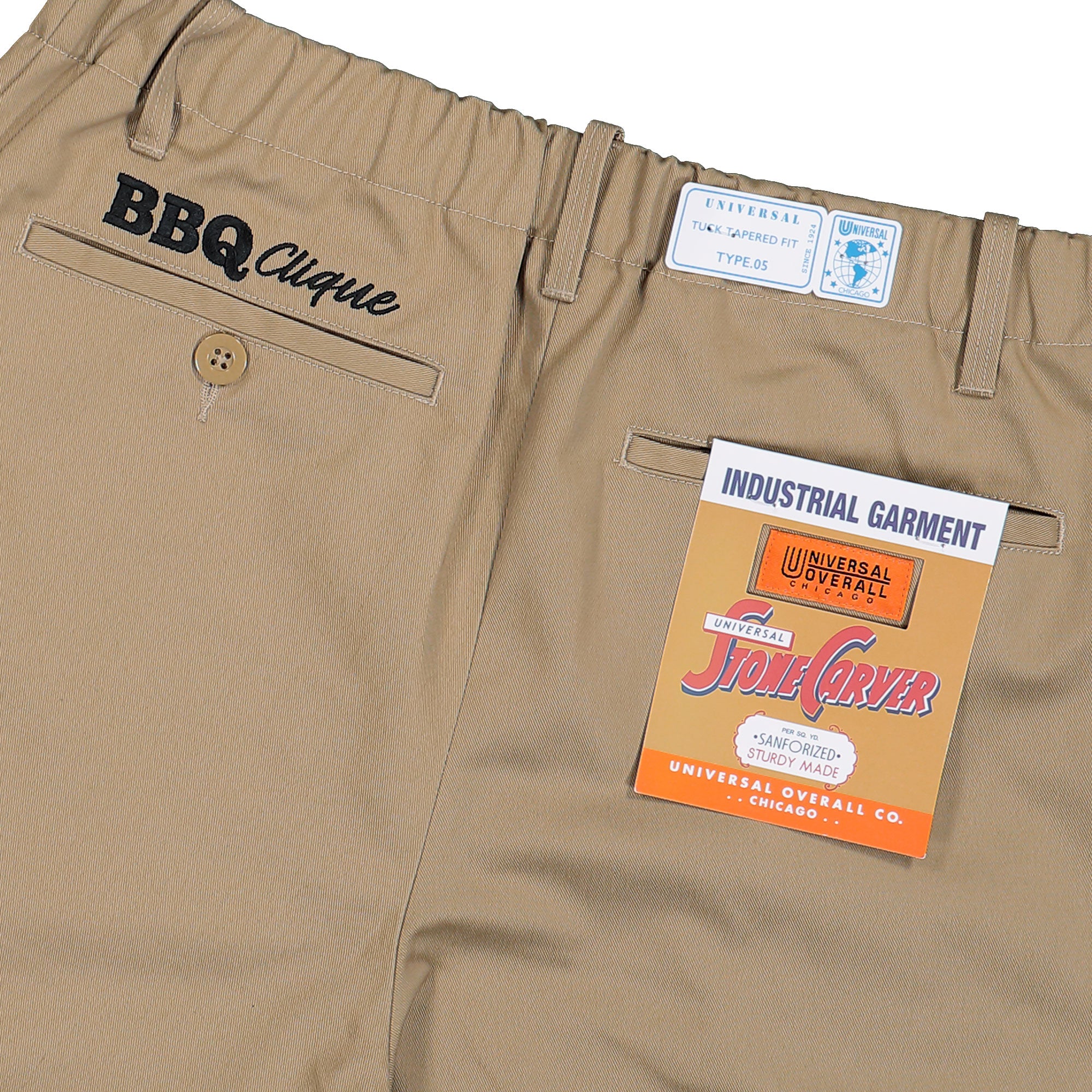 Chicago Williams x Universal Overall CWBerlin Tuck Tapered Trousers C.Beige Casual Pants PTG-05CW Detail View 2 | Overkill