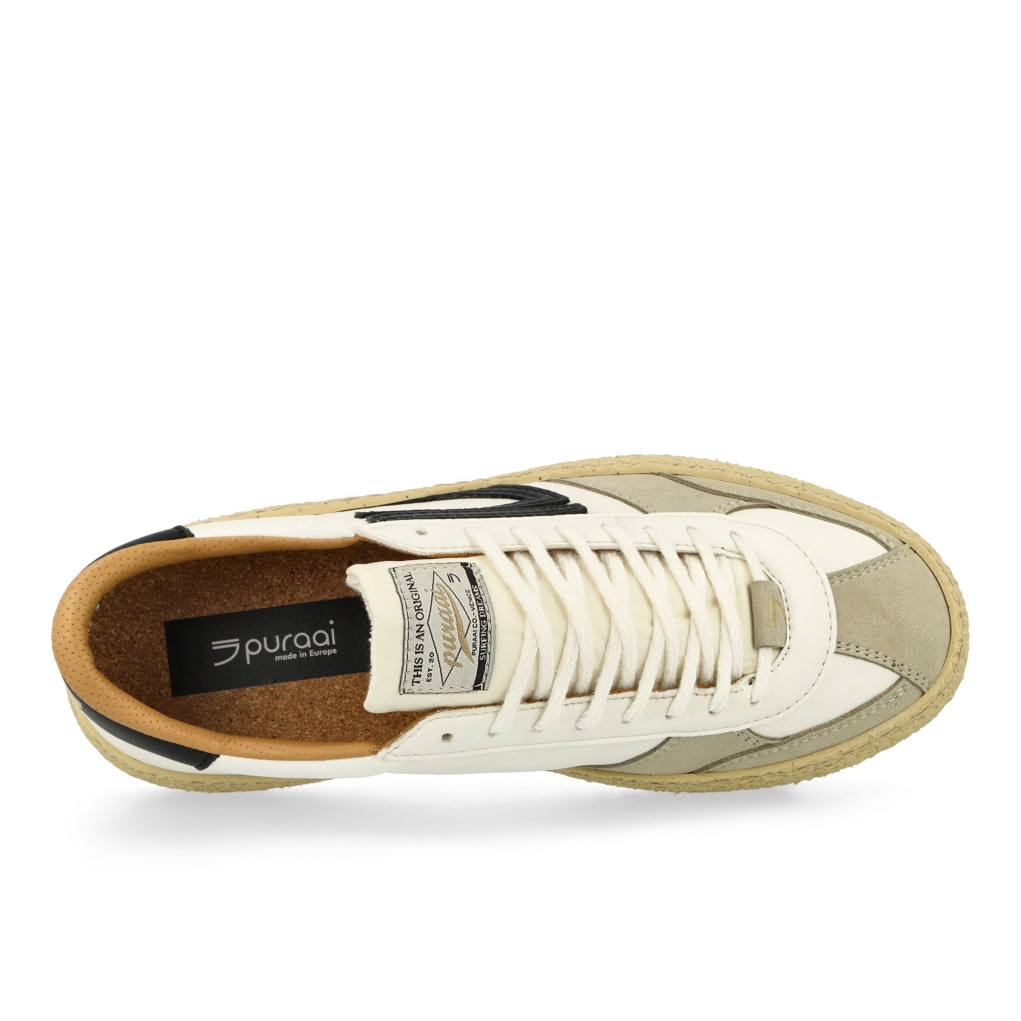 Puraai 1.01 Classic Soft Vegan Leather Pitch Low Top Sneakers Detail View 2 | Overkill