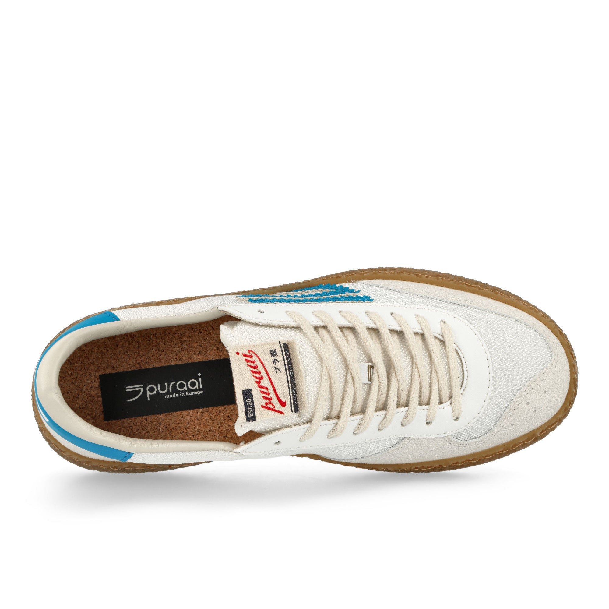 Puraai 4.05 Polly Onda White / Blue Low Top Sneakers Detailfoto | Overkill