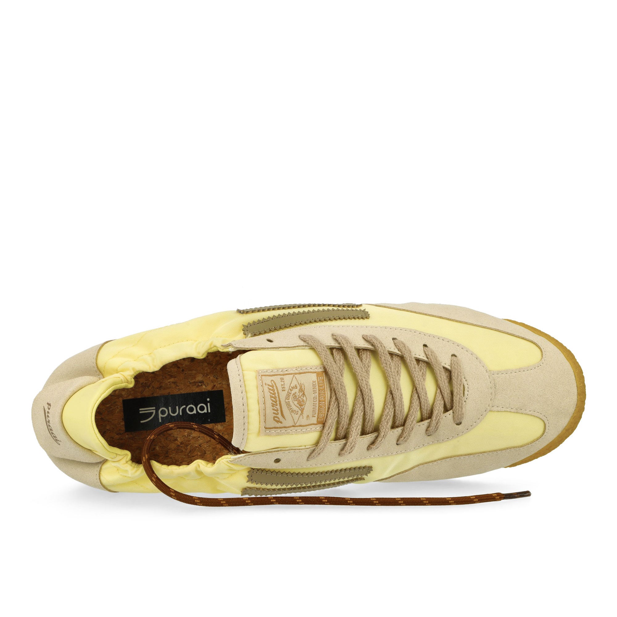 Puraai 6.02 Panther Stretch Nylon Egg Nog Low Top Sneakers Detail View 1 | Overkill