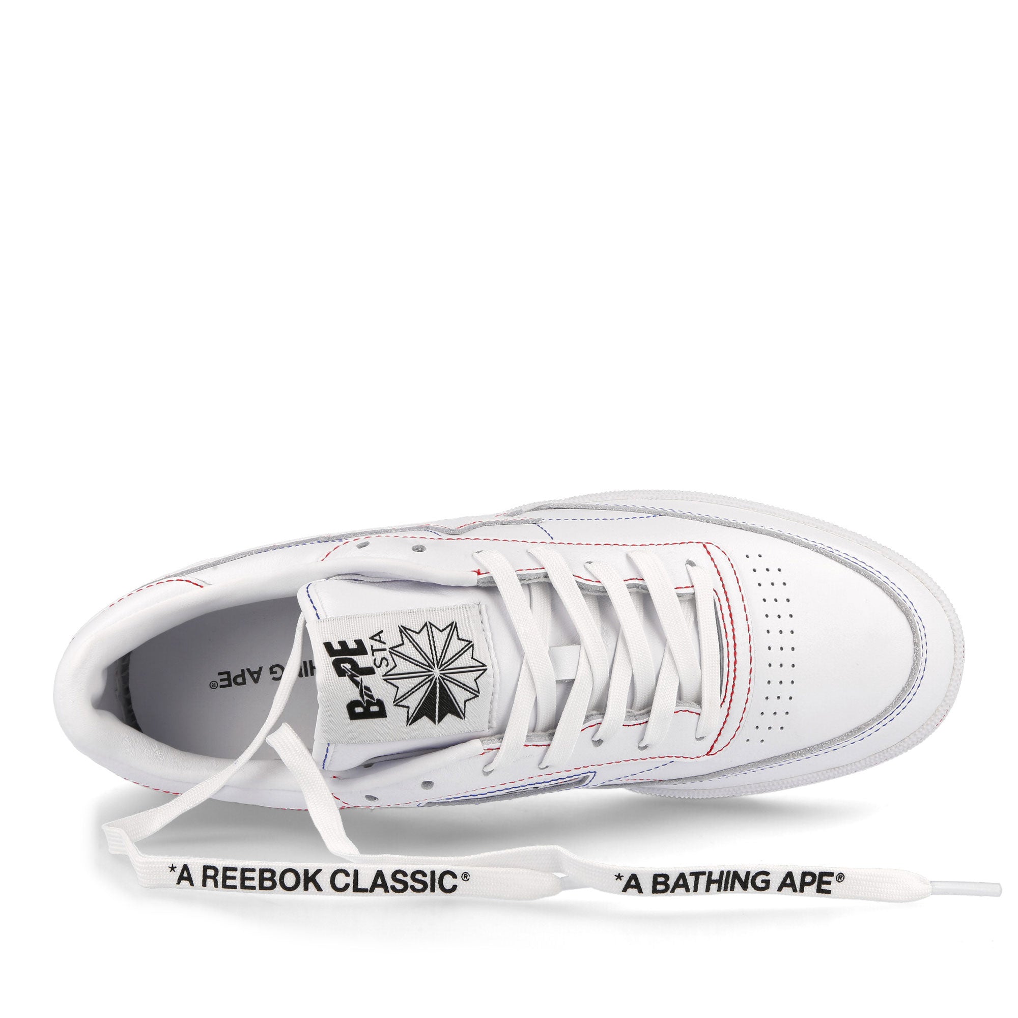 Reebok BAPE x Reebok Club C 85 White-White-Black Sneakers Detailfoto | Overkill