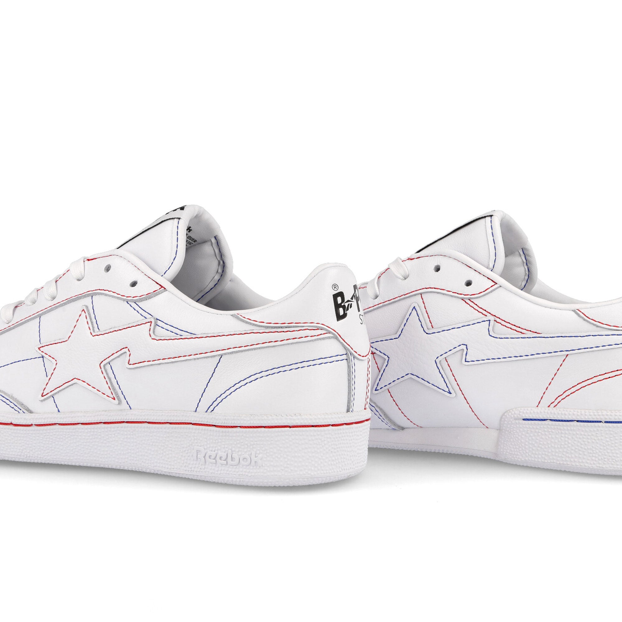 Reebok BAPE x Reebok Club C 85 White-White-Black Sneakers Detail View 1 | Overkill