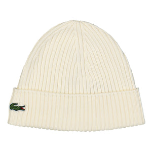 Lacoste Knitted Beanie Blanc Beanies RB0001-00 70V | Overkill