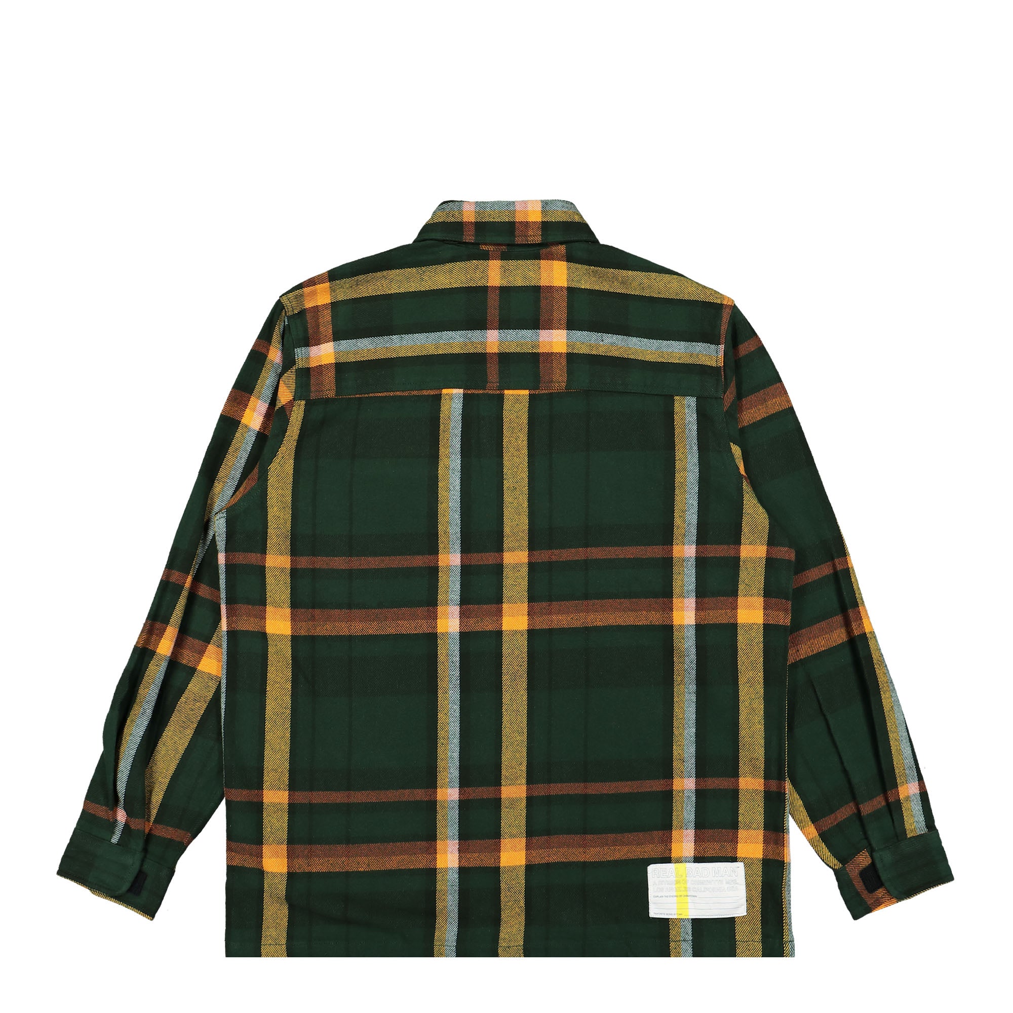 Real Bad Man Work Flannel Shirt Green Shirts Material | Overkill