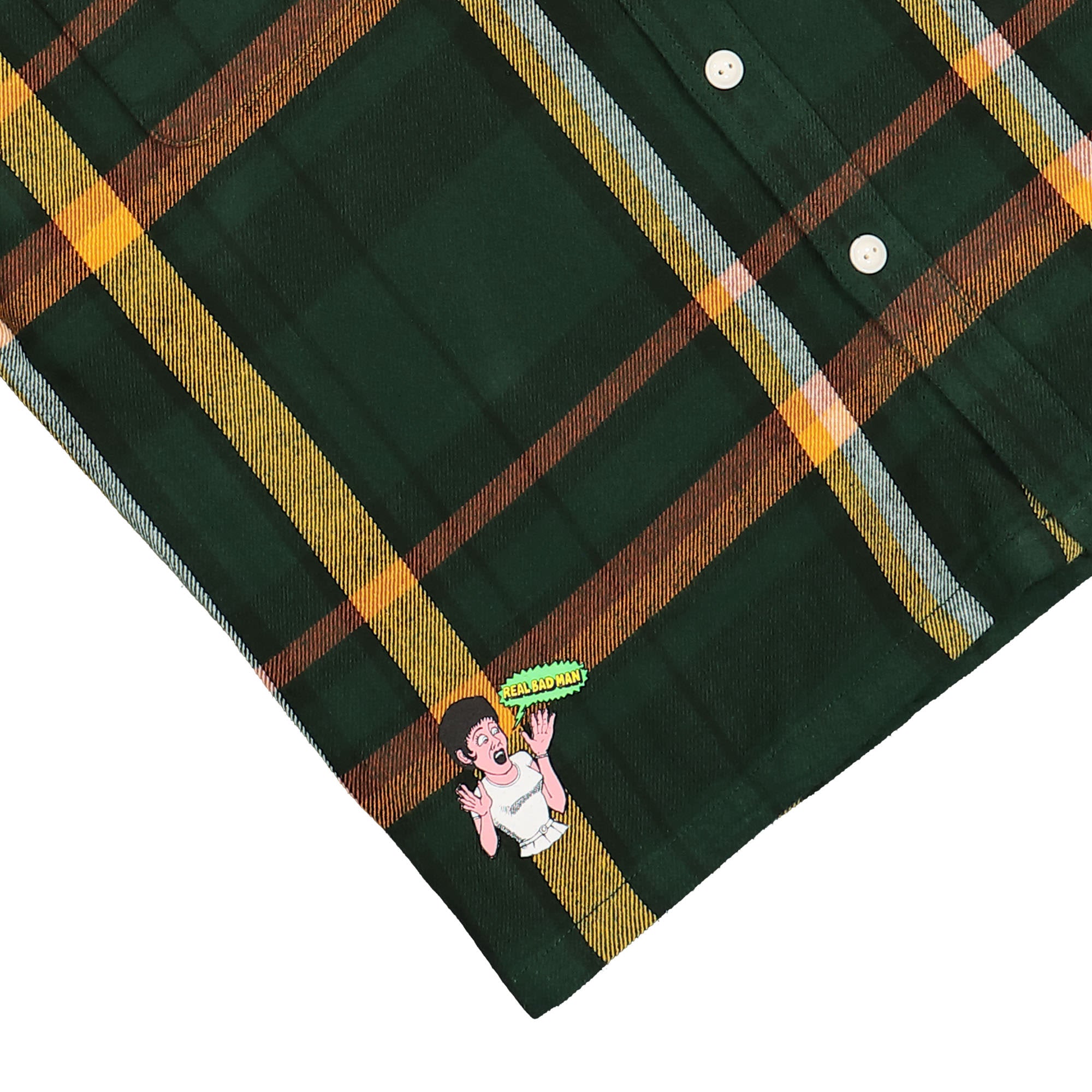 Real Bad Man Work Flannel Shirt Green Shirts Detail view 1 | Overkill
