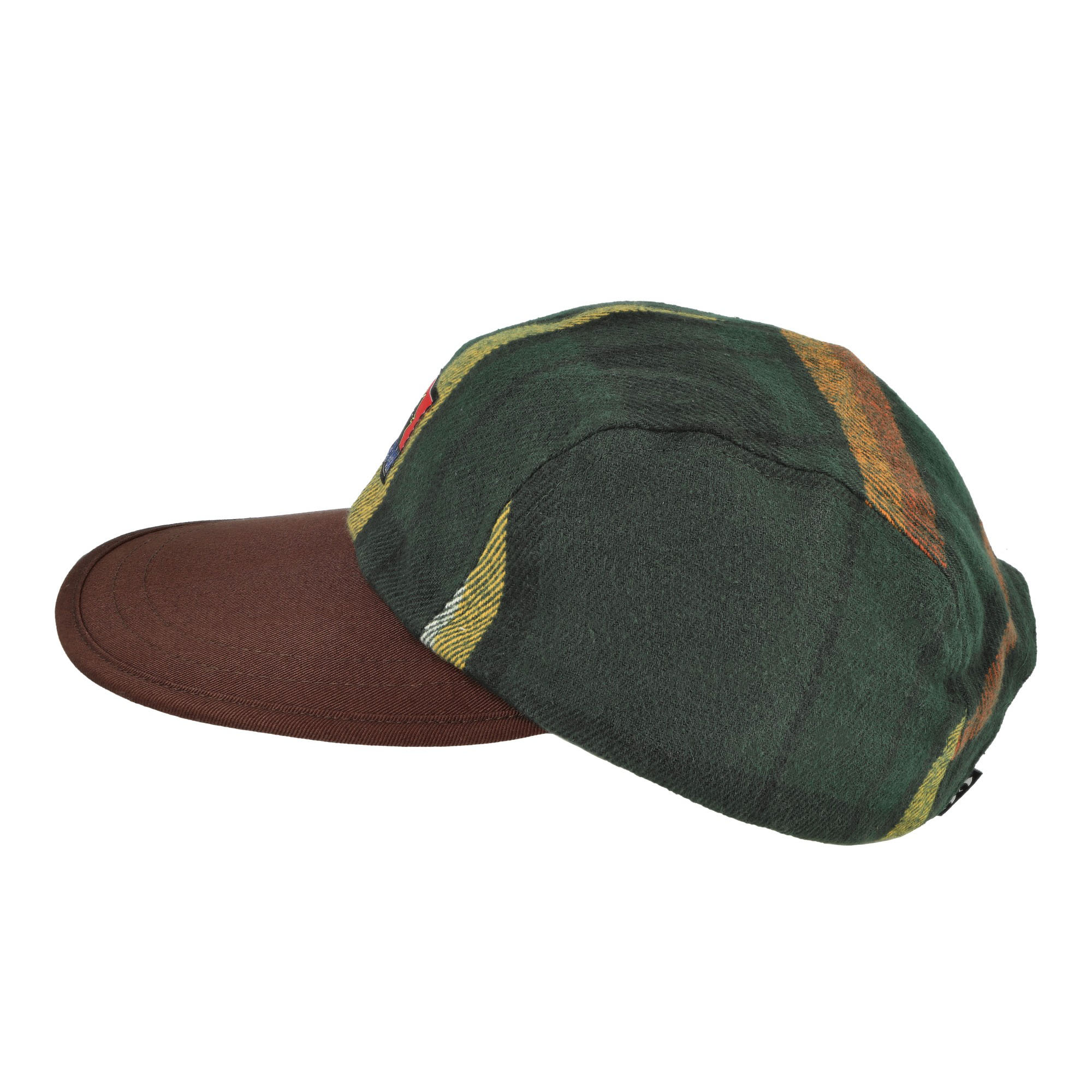 Real Bad Man Work Flannel 4 Panel Cap Green / Brown Caps Material | Overkill